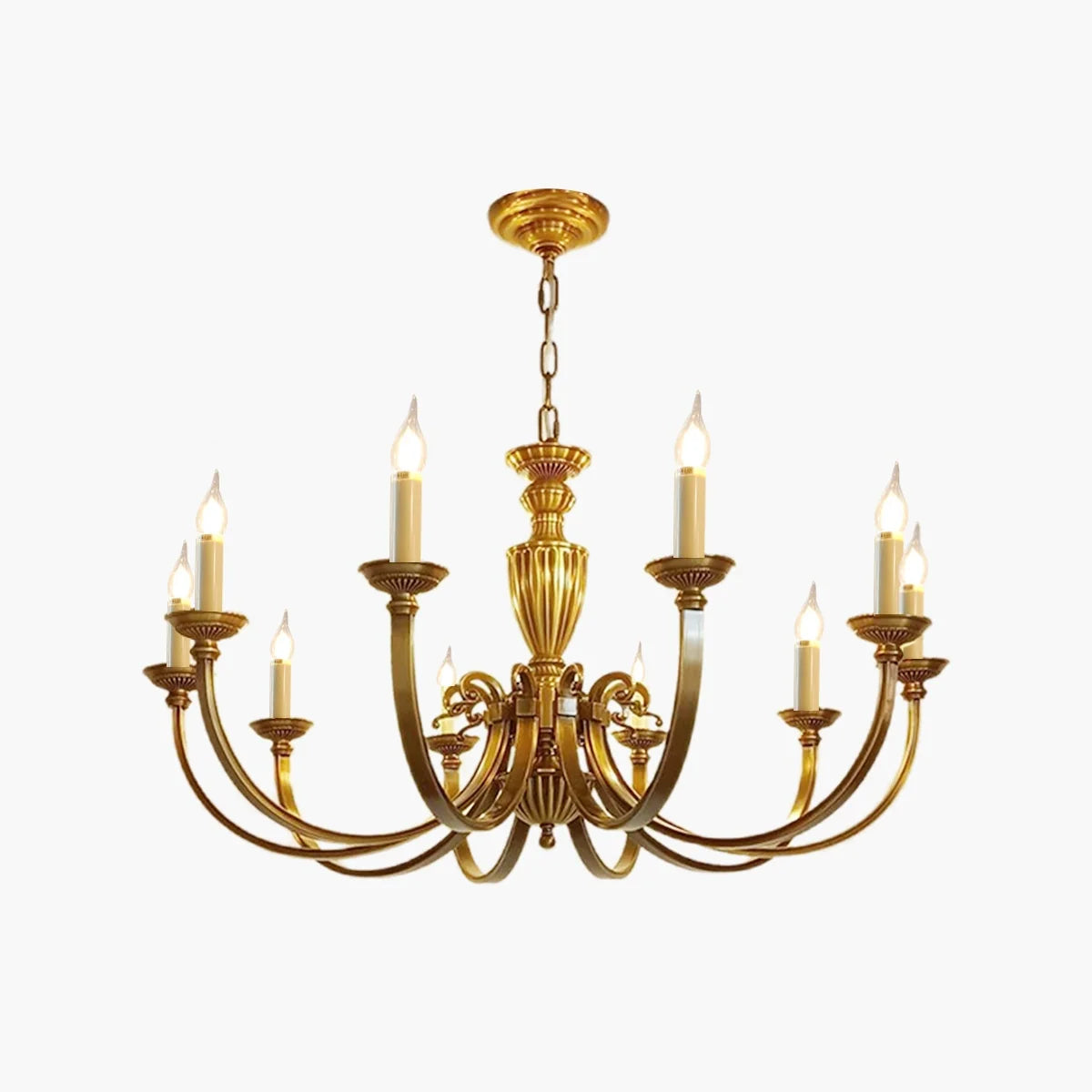Feyran American Vintage Candle Copper Chandelier