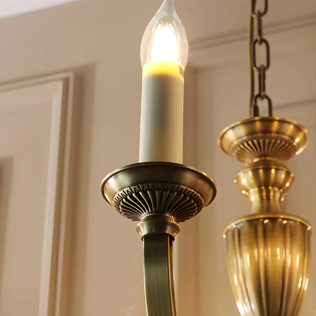 Feyran American Vintage Candle Copper Chandelier