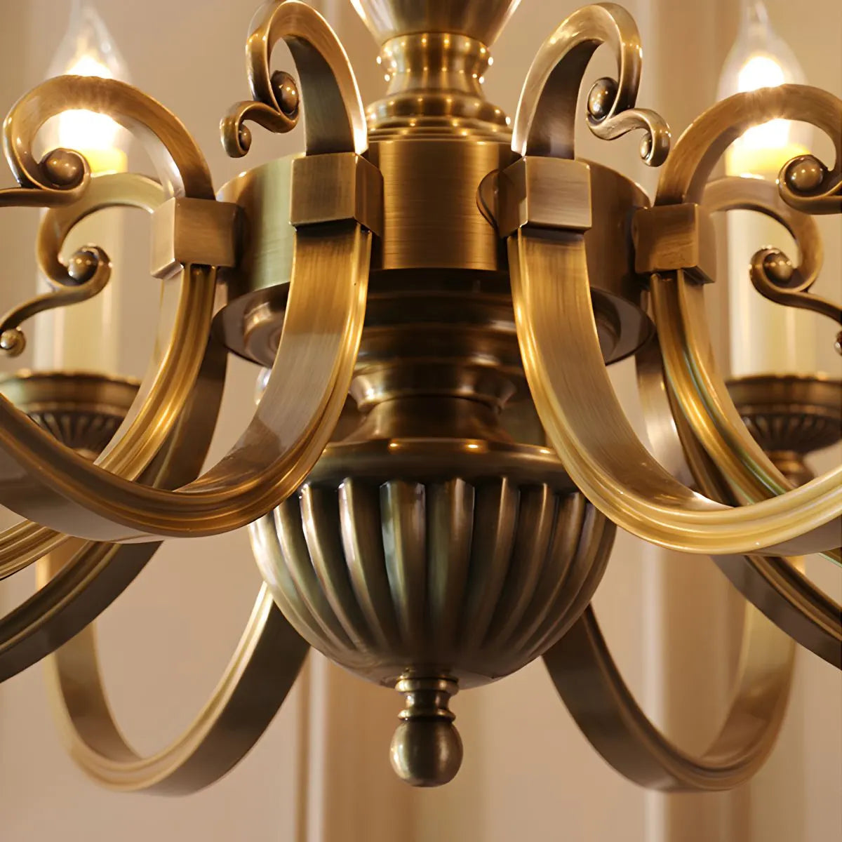 Feyran American Vintage Candle Copper Chandelier