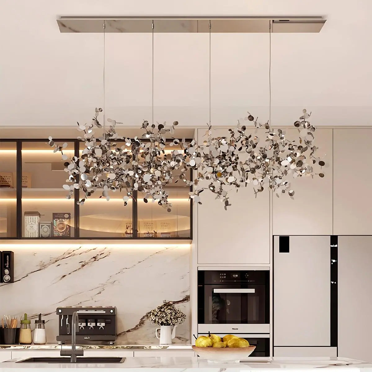 Feyran Argent/Gold Cloud Multi Pendant Chandelier