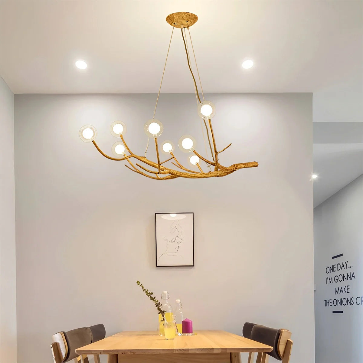 Feyran Arvore Branch Glass Chandelier for Dining Room
