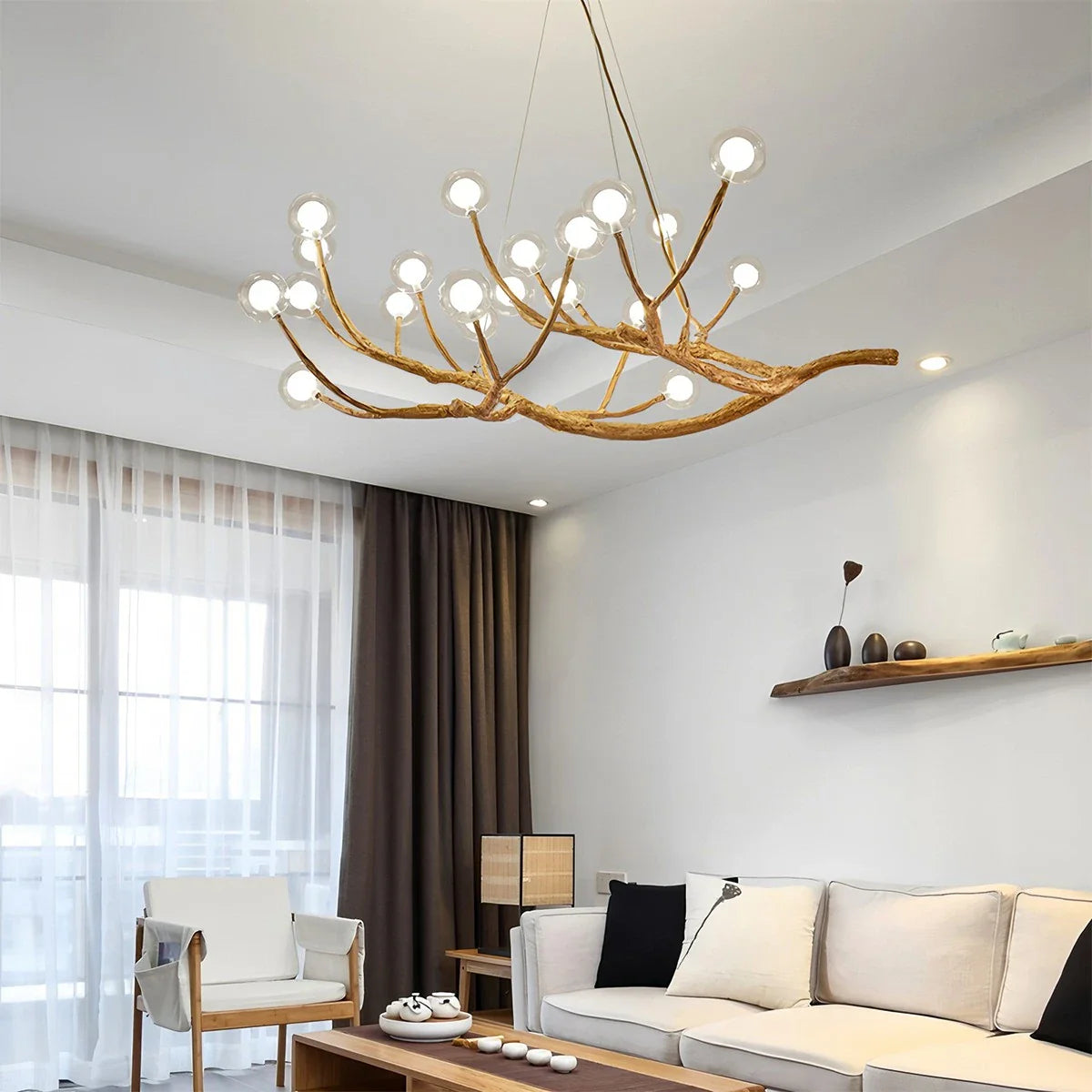 Feyran Arvore Branch Glass Chandelier for Dining Room