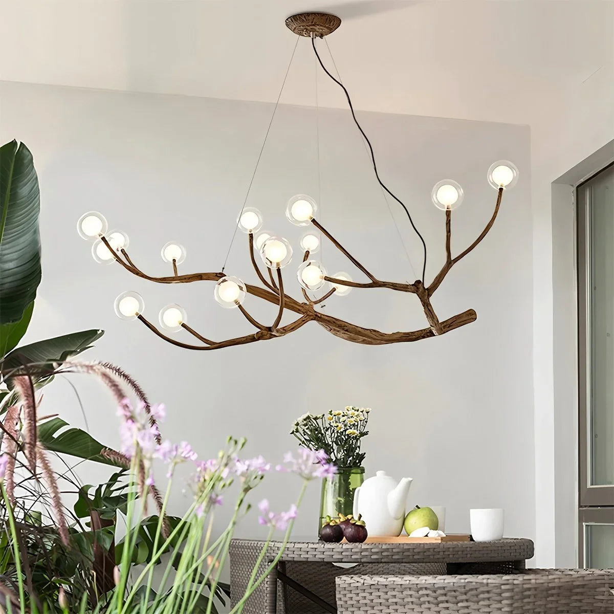 Feyran Arvore Branch Glass Chandelier for Dining Room