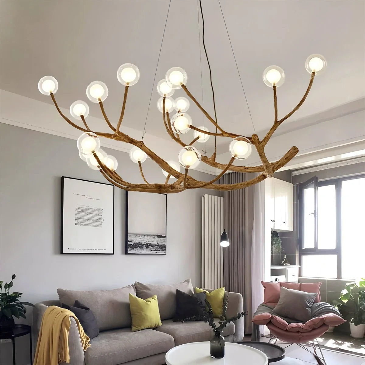 Feyran Arvore Branch Glass Chandelier for Dining Room