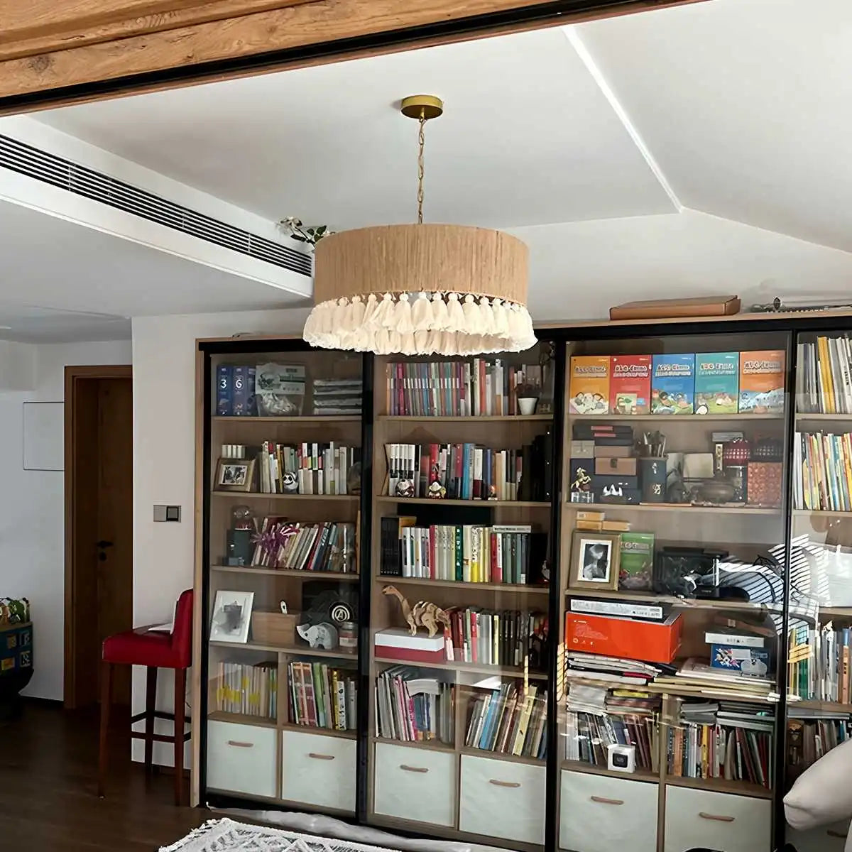Feyran Boho Vintage Twine Fringe Pendant Light