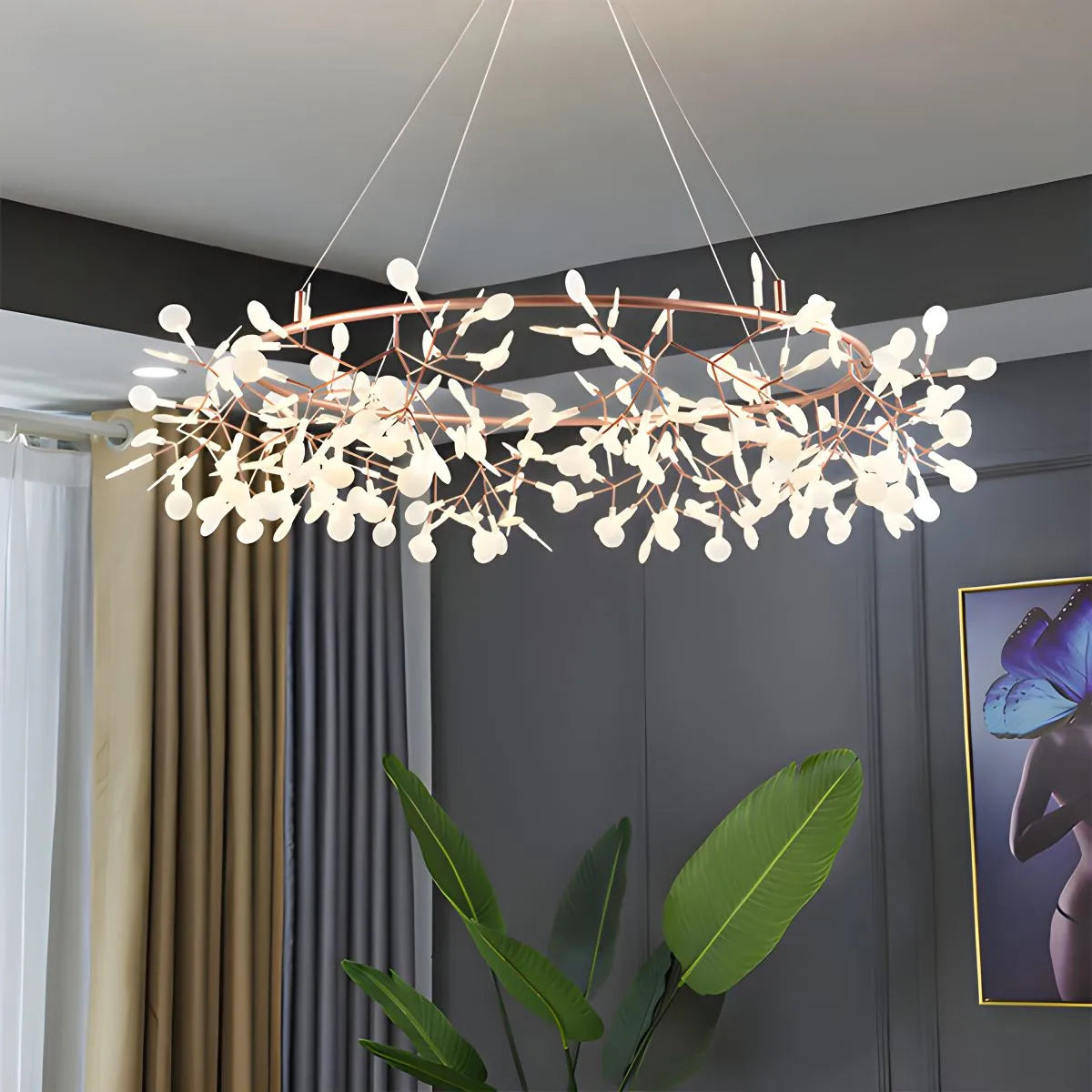 Feyran Branch Firefly Chandelier for Living Room