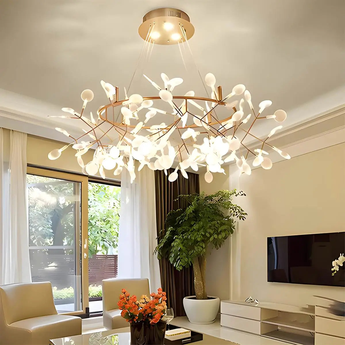 Feyran Branch Firefly Chandelier for Living Room