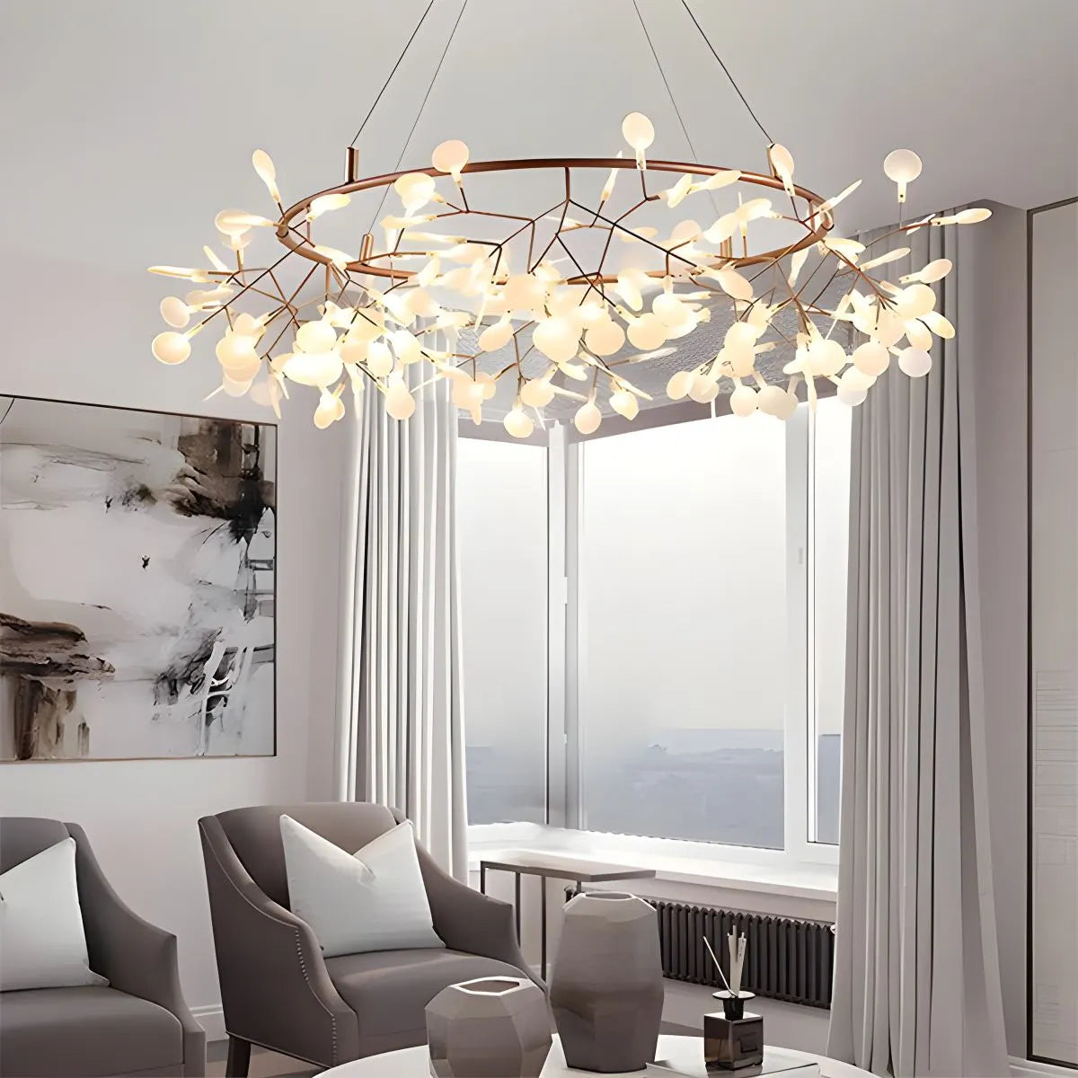 Feyran Branch Firefly Chandelier for Living Room
