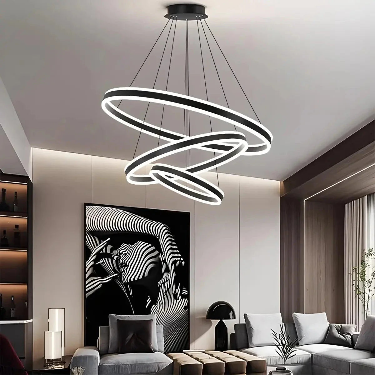 Feyran Circle Layered Living Room Chandelier