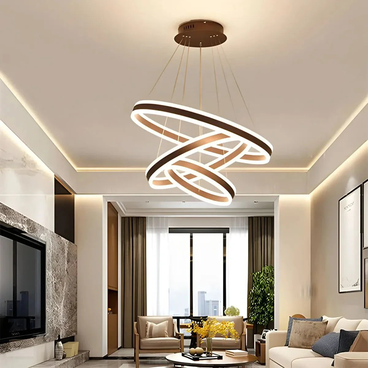 Feyran Circle Layered Living Room Chandelier