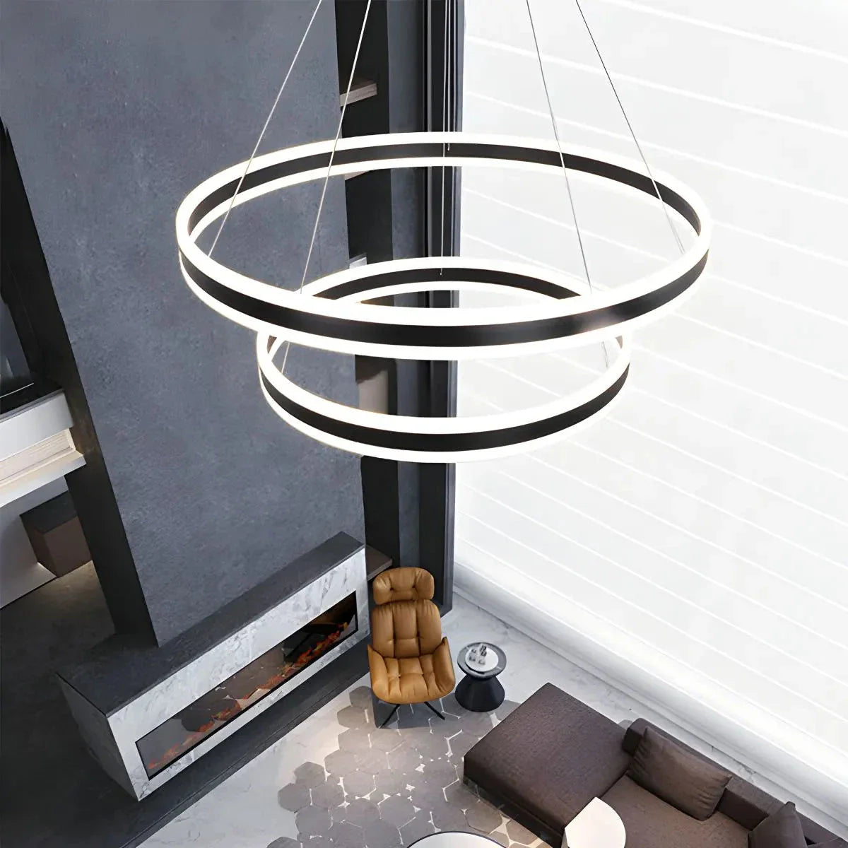 Feyran Circle Layered Living Room Chandelier