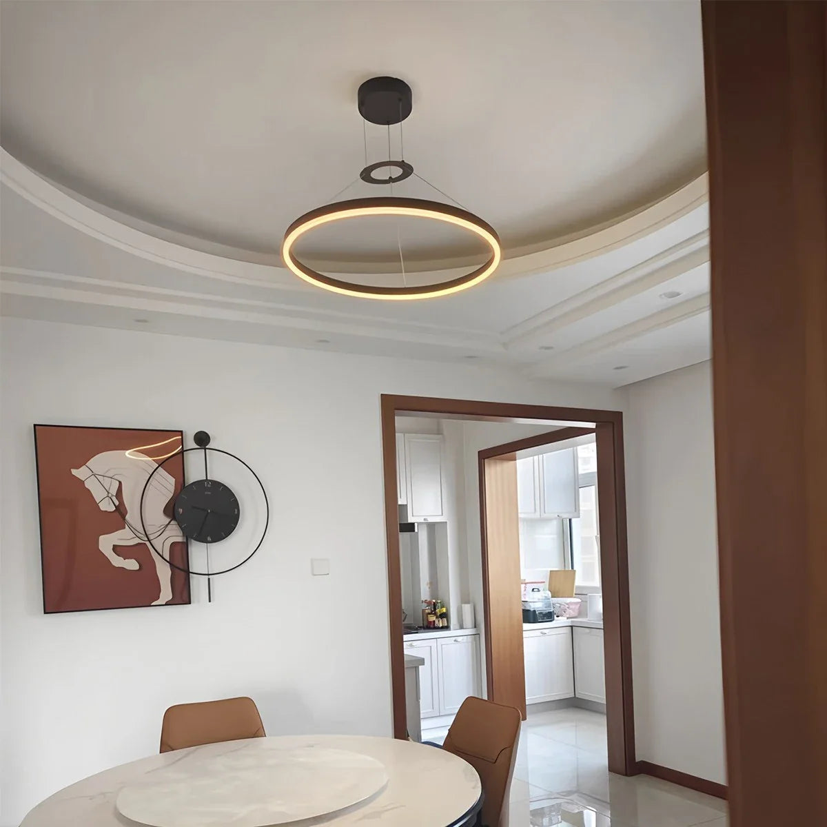 Feyran Circular Led Pendant Light for Living Room Kitchen