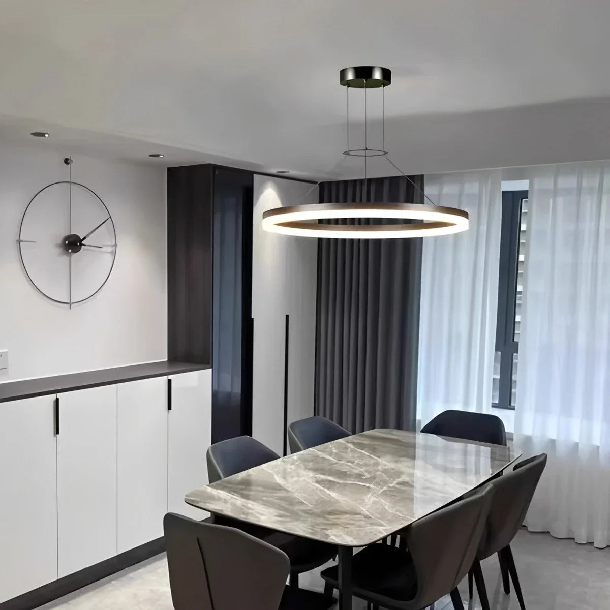 Feyran Circular Led Pendant Light for Living Room Kitchen