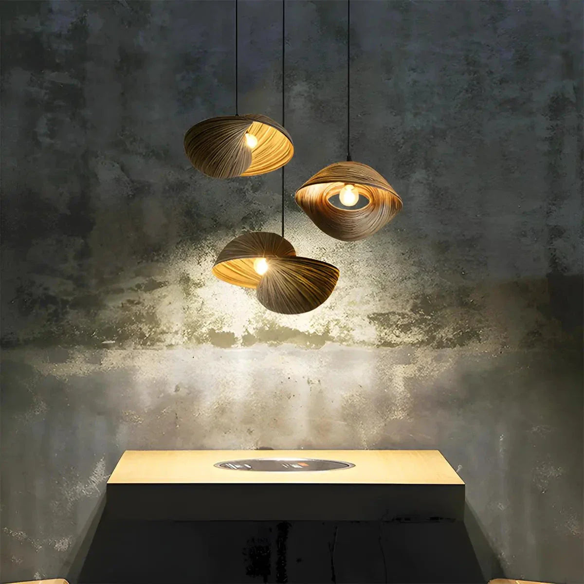 Feyran Creative Art Bamboo Weaving Pendant Light