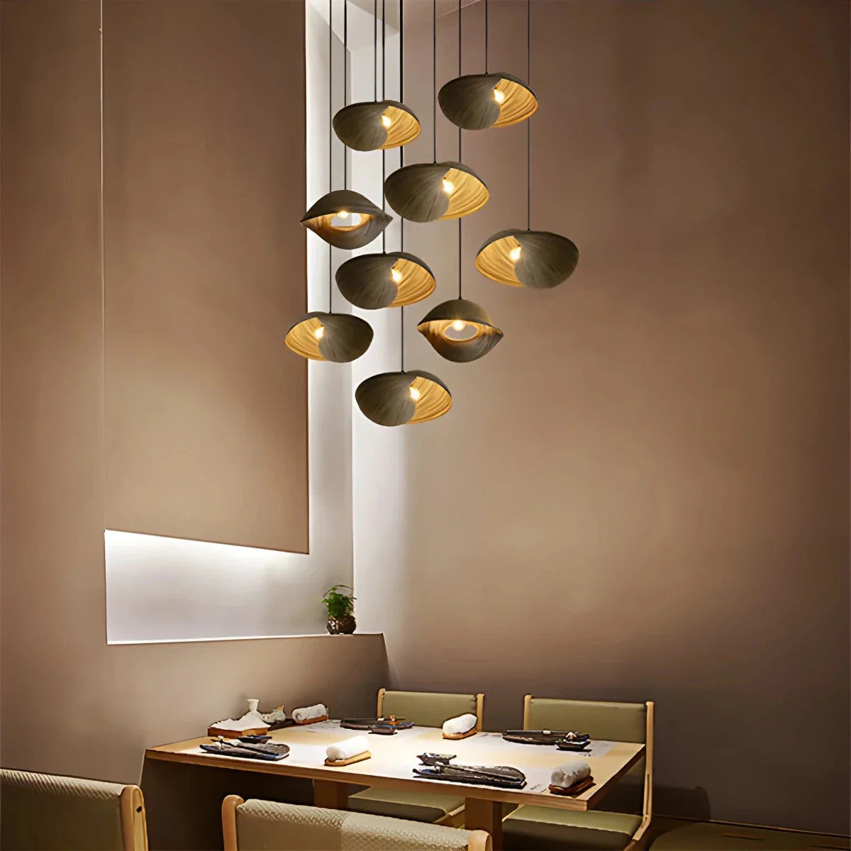 Feyran Creative Art Bamboo Weaving Pendant Light