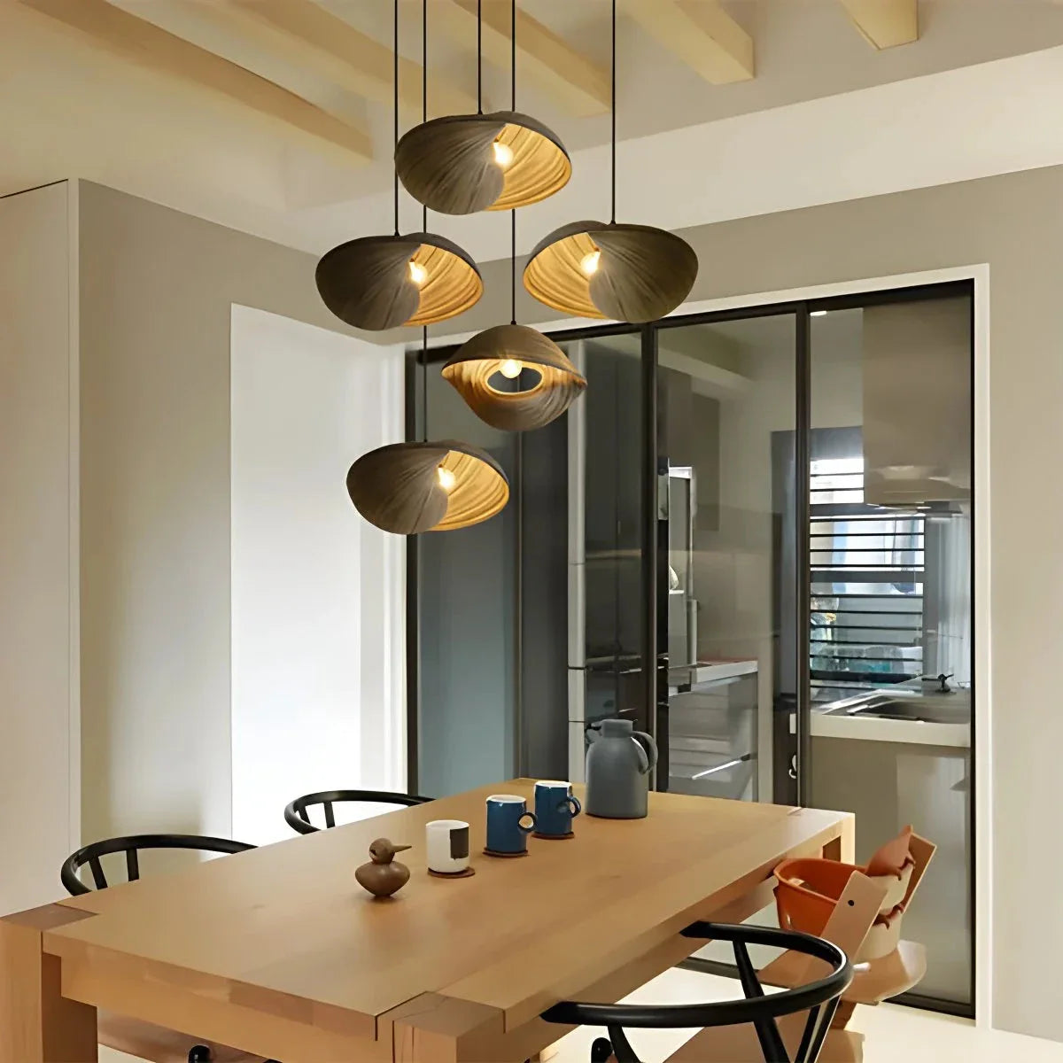 Feyran Creative Art Bamboo Weaving Pendant Light