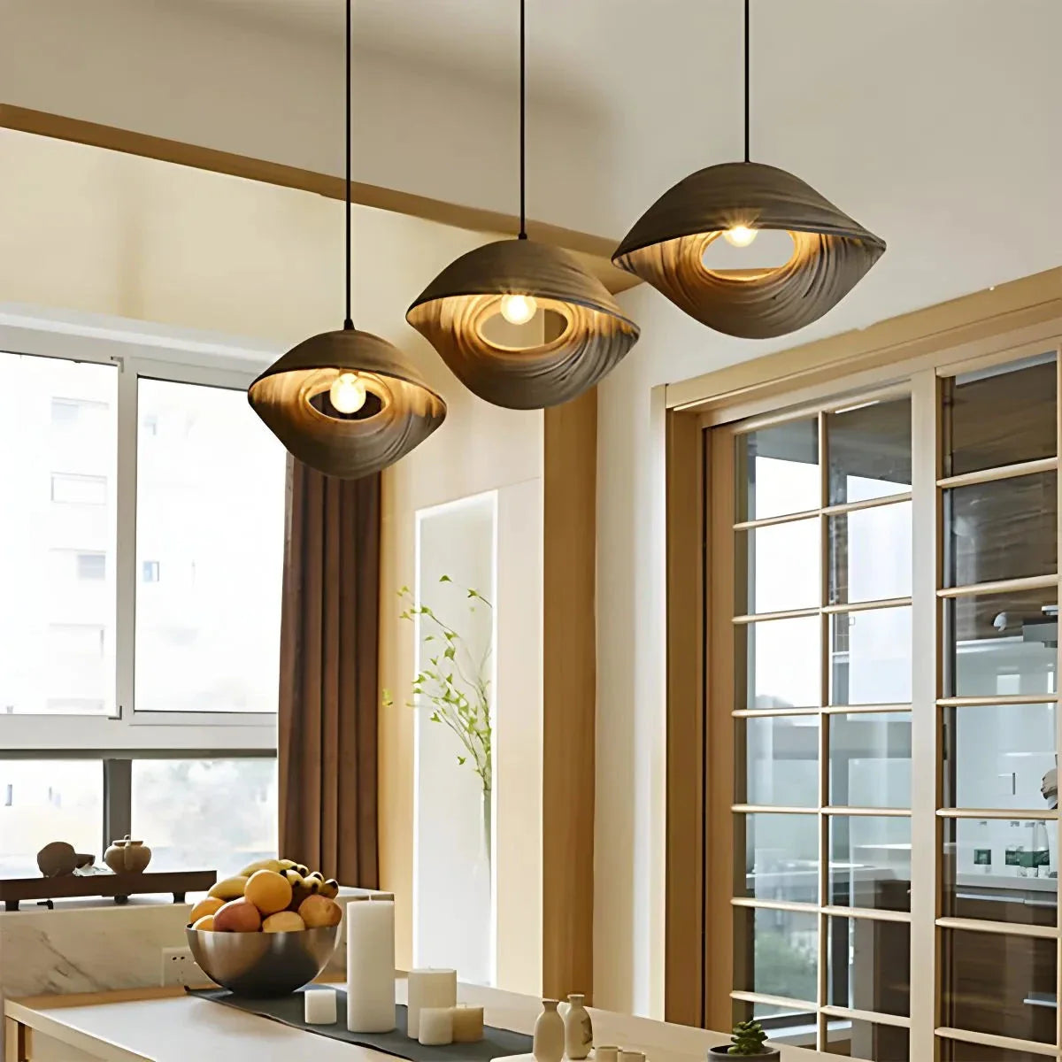 Feyran Creative Art Bamboo Weaving Pendant Light