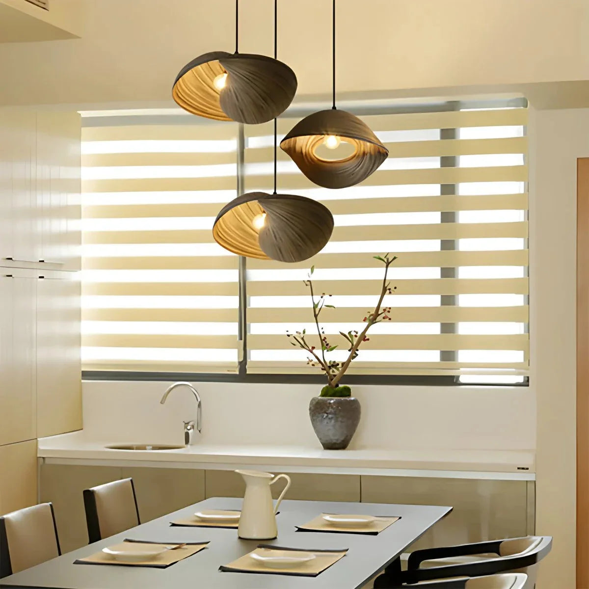 Feyran Creative Art Bamboo Weaving Pendant Light