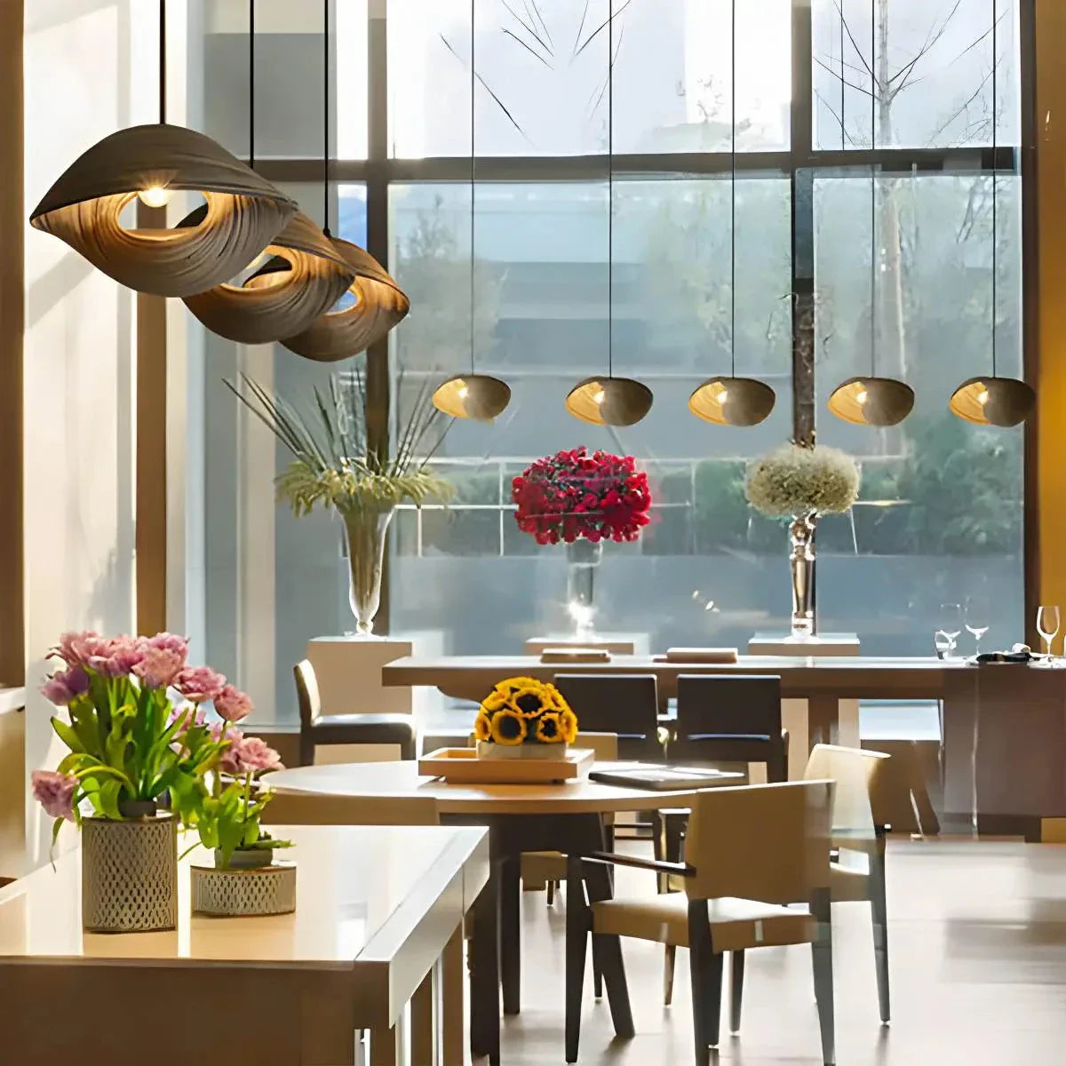 Feyran Creative Art Bamboo Weaving Pendant Light