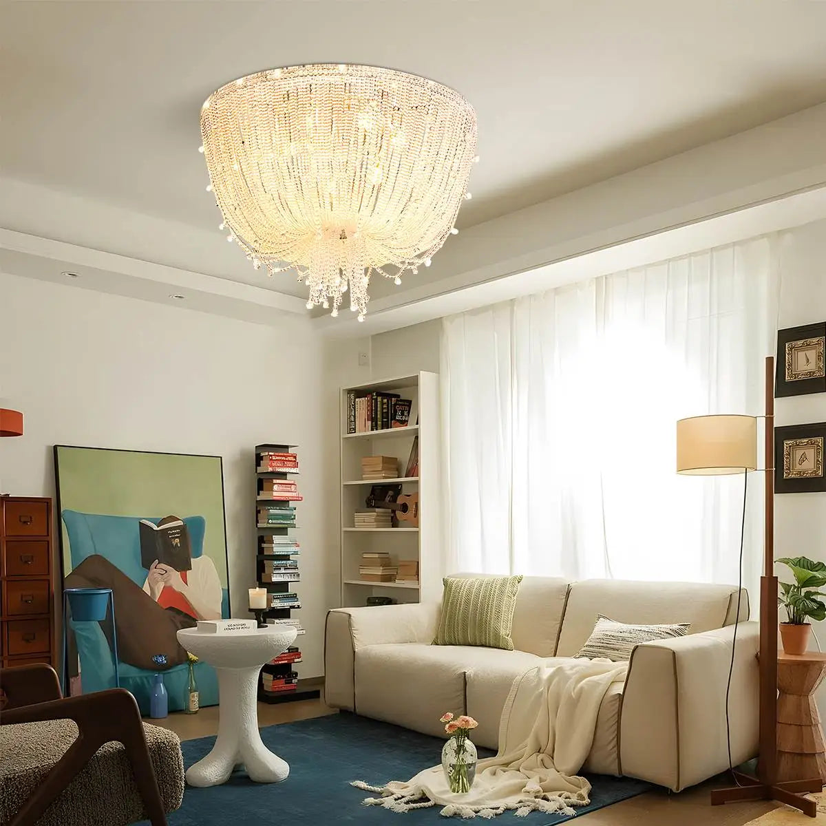 Feyran Creative Crystal Tassel Ceiling Light