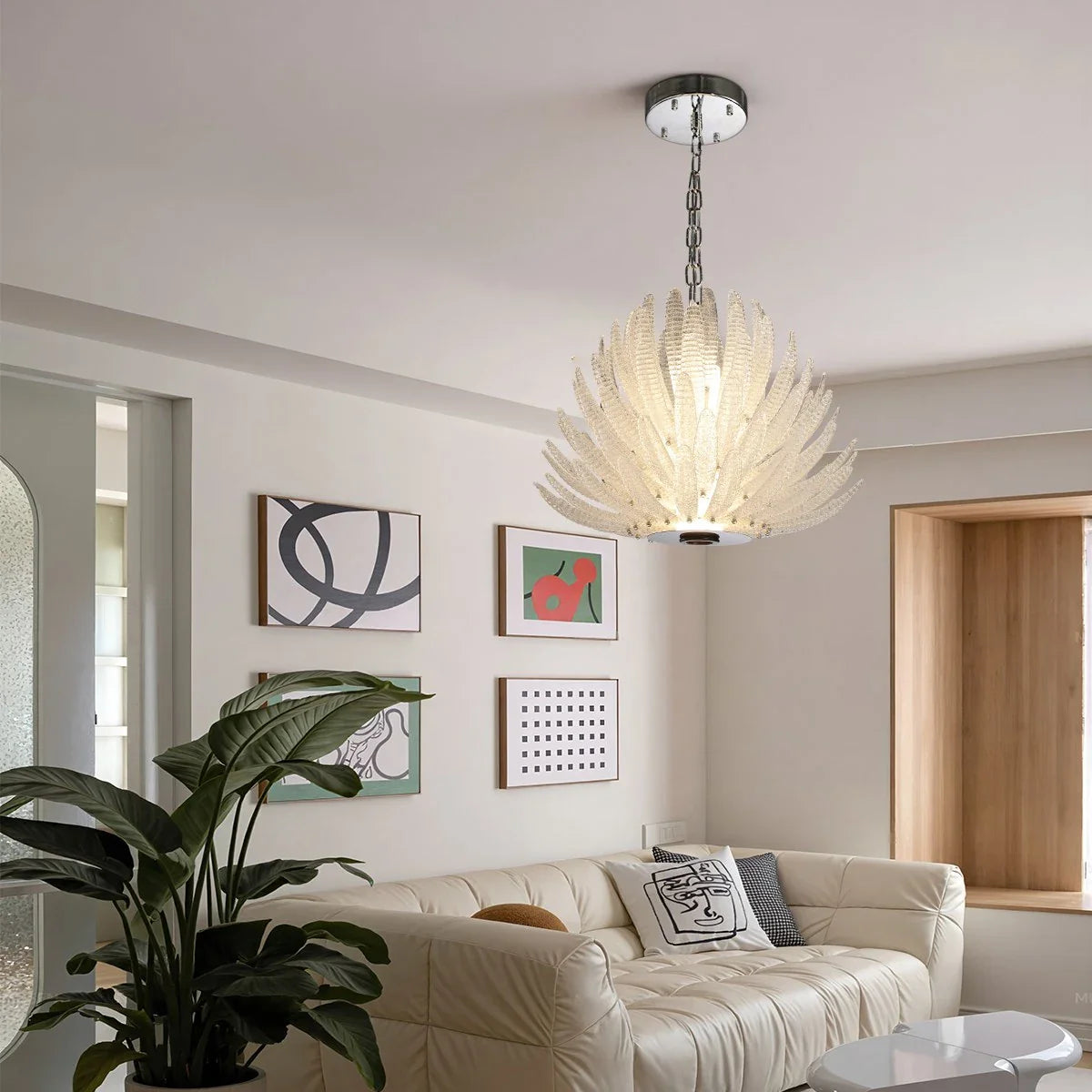 Feyran Creative Pinecone Glass Pendant Light