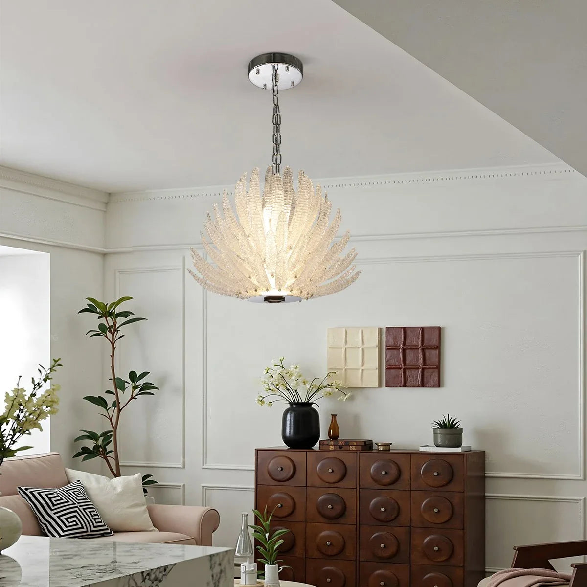 Feyran Creative Pinecone Glass Pendant Light