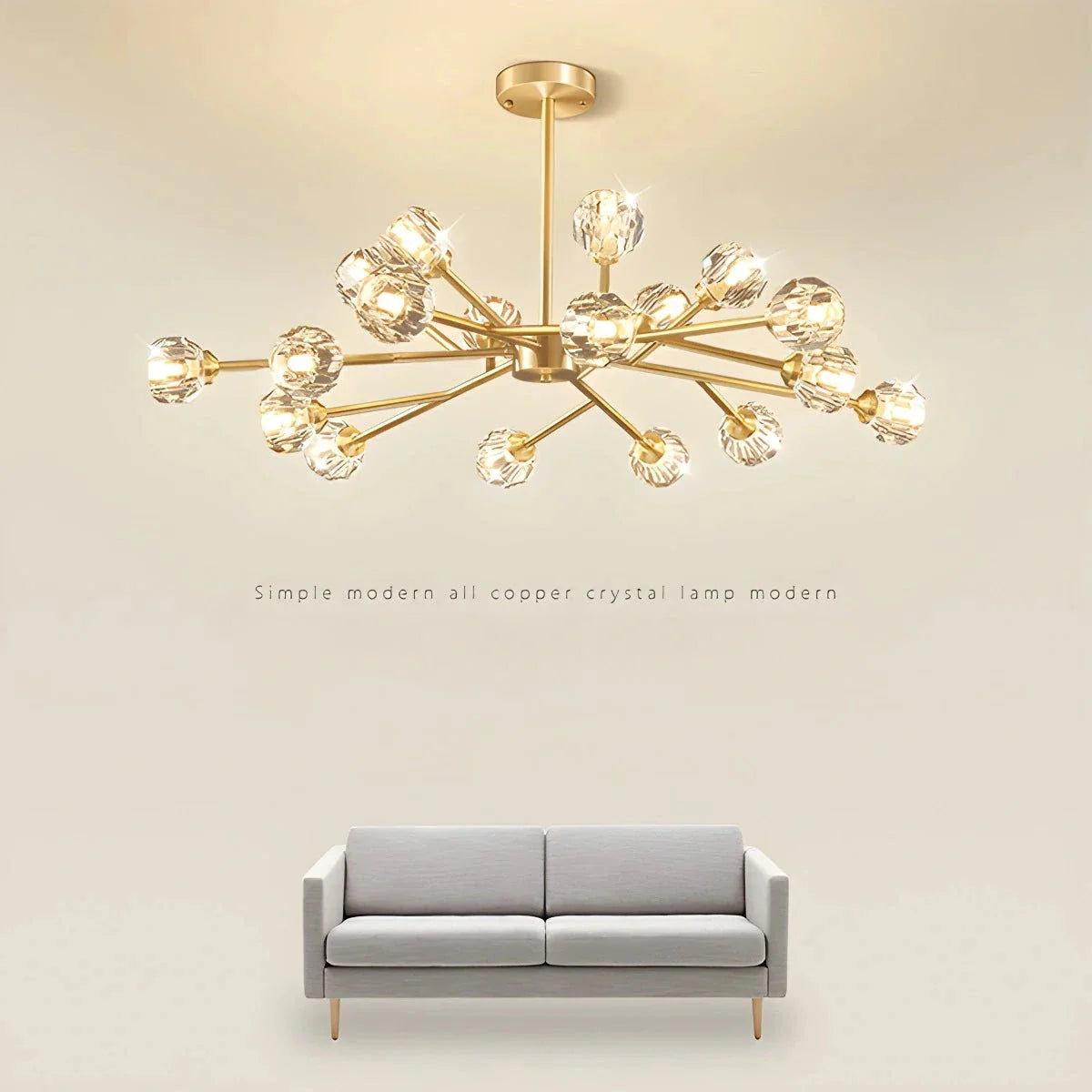 Feyran Crystal Ball Round Cluster Chandelier