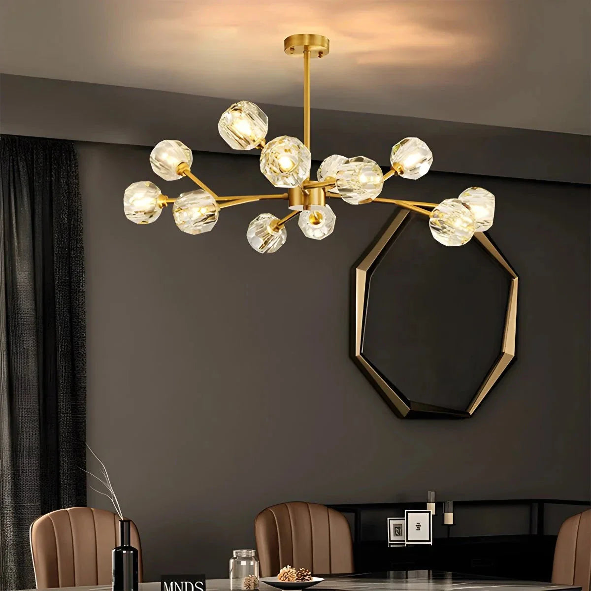 Feyran Crystal Ball Round Cluster Chandelier