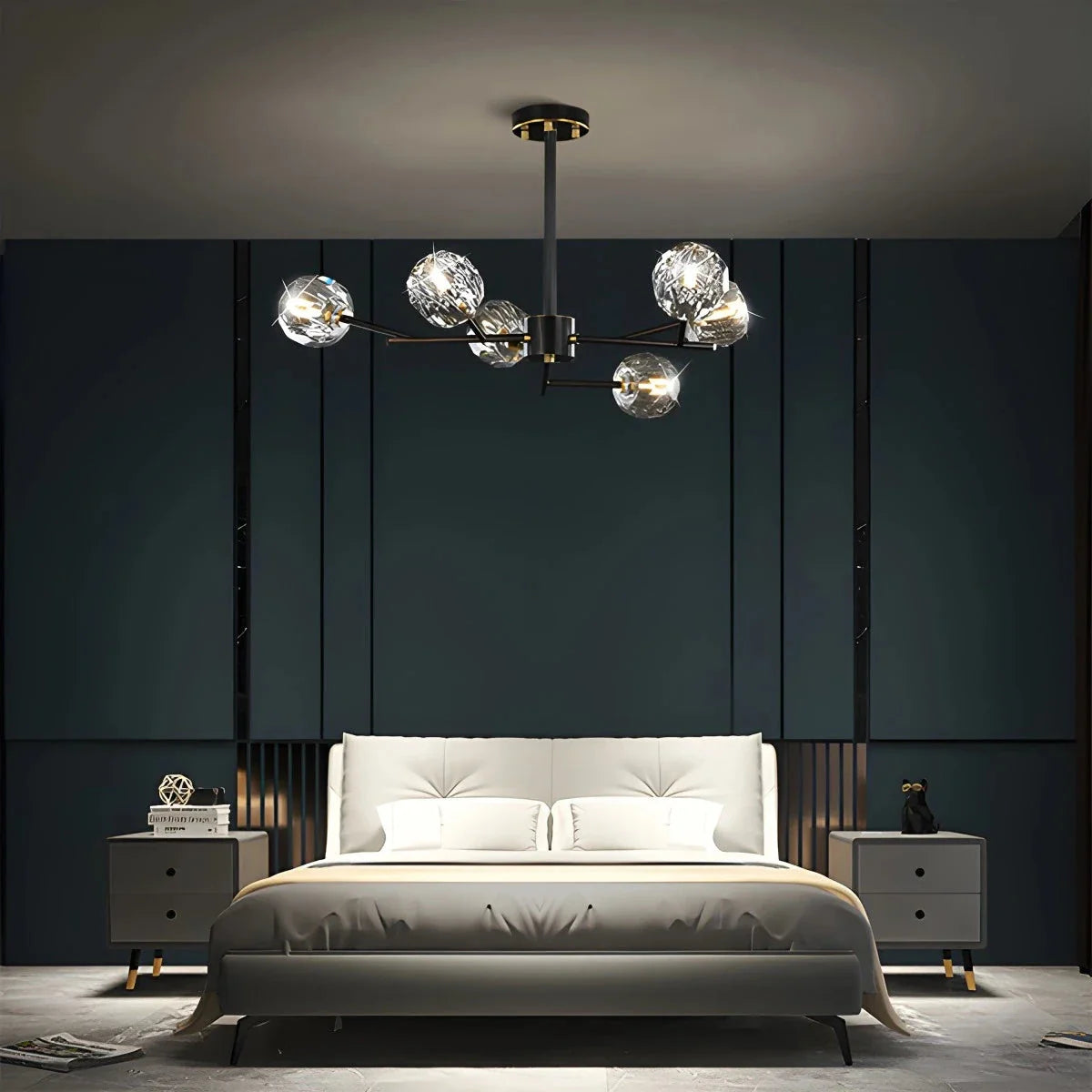 Feyran Crystal Ball Round Cluster Chandelier