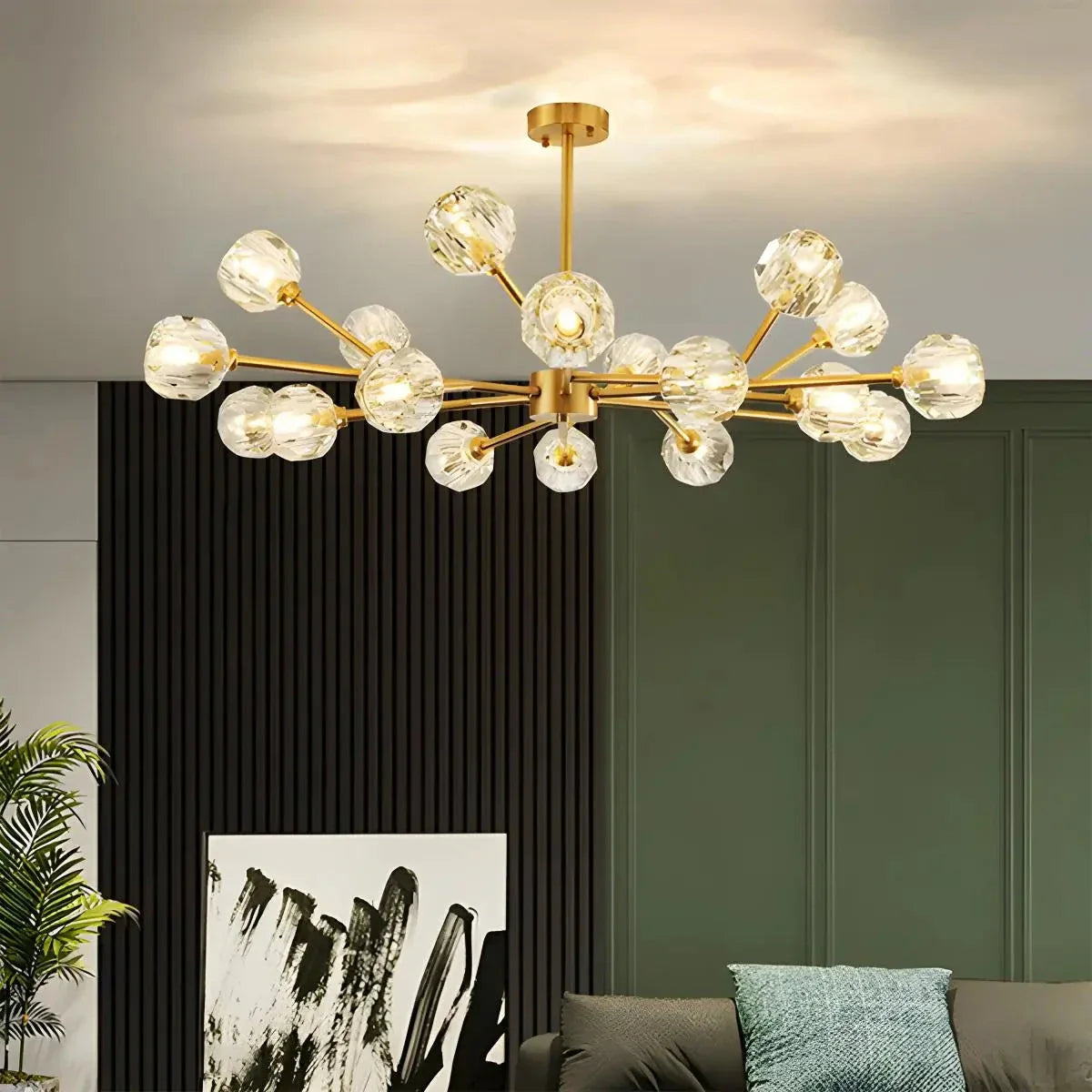 Feyran Crystal Ball Round Cluster Chandelier