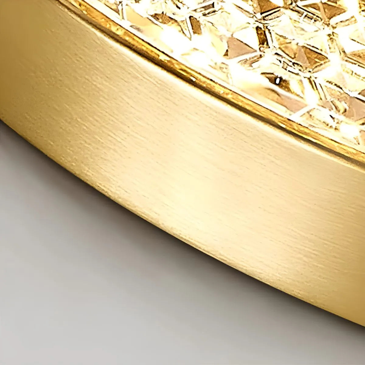Feyran Ultrathin Circular Crystal Glass Ceiling Light
