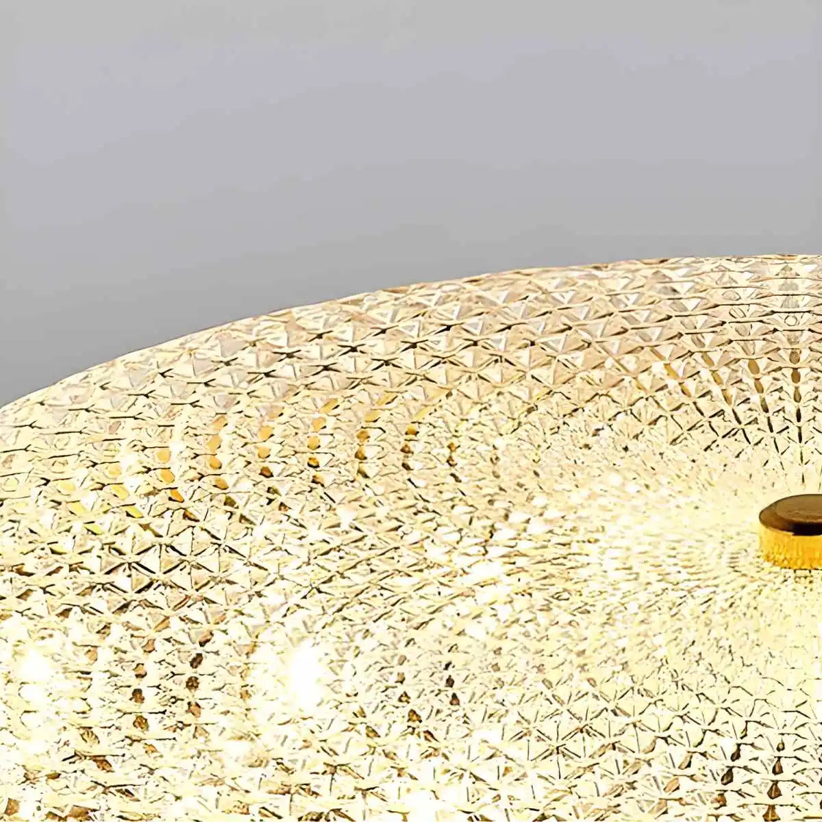 Feyran Ultrathin Circular Crystal Glass Ceiling Light