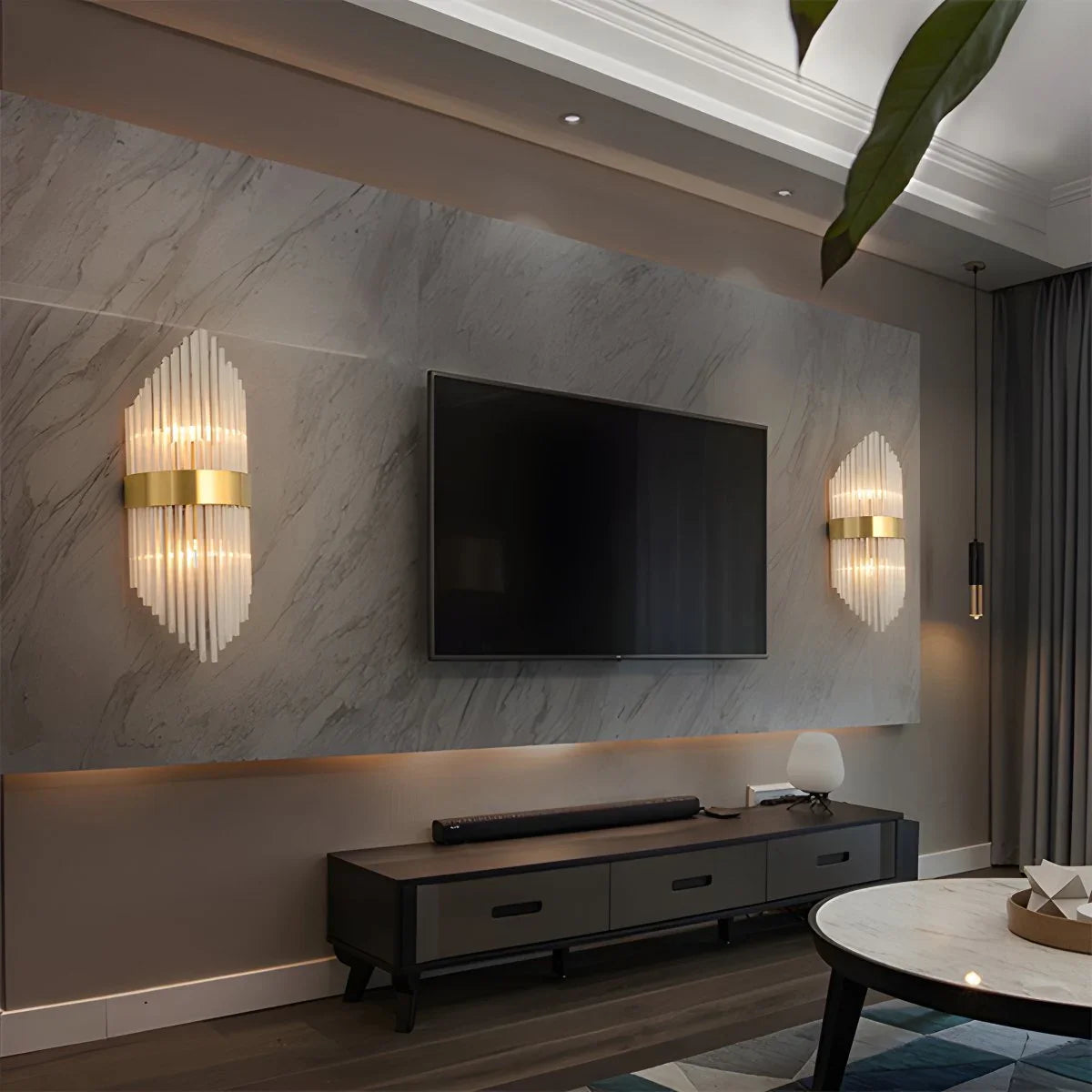 Feyran Crystal Glass Luxury Wall Sconce