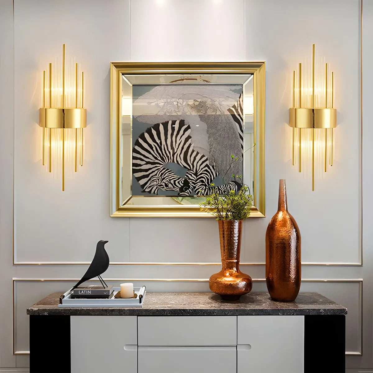 Feyran Crystal Glass Luxury Wall Sconce