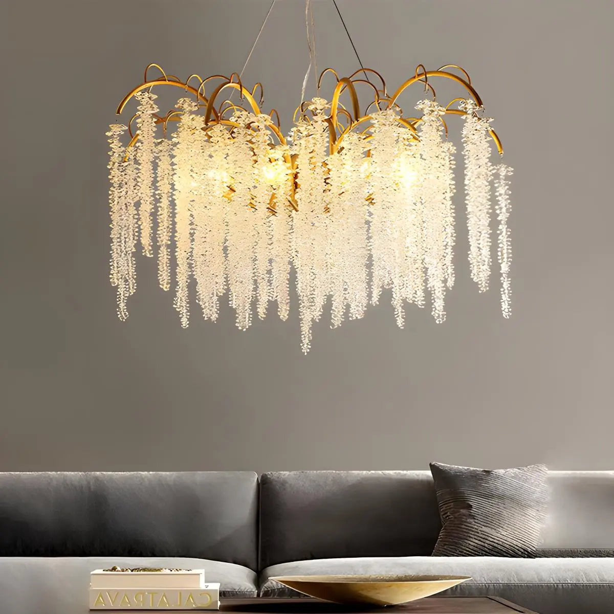 Feyran Crystal Tassel Chandelier for Living Room