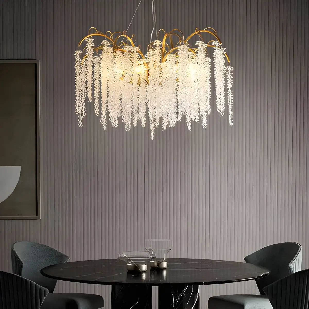 Feyran Crystal Tassel Chandelier for Living Room