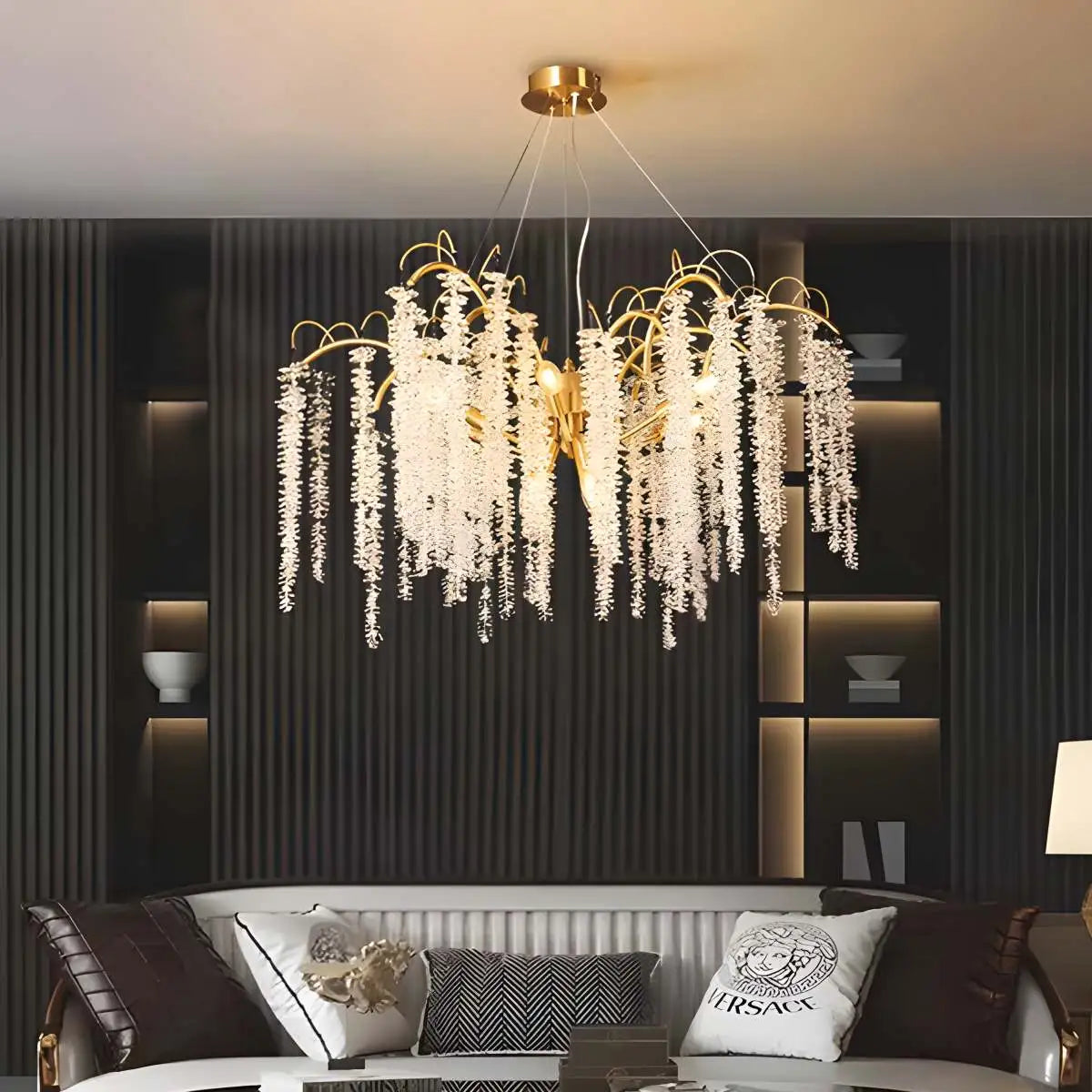 Feyran Crystal Tassel Chandelier for Living Room