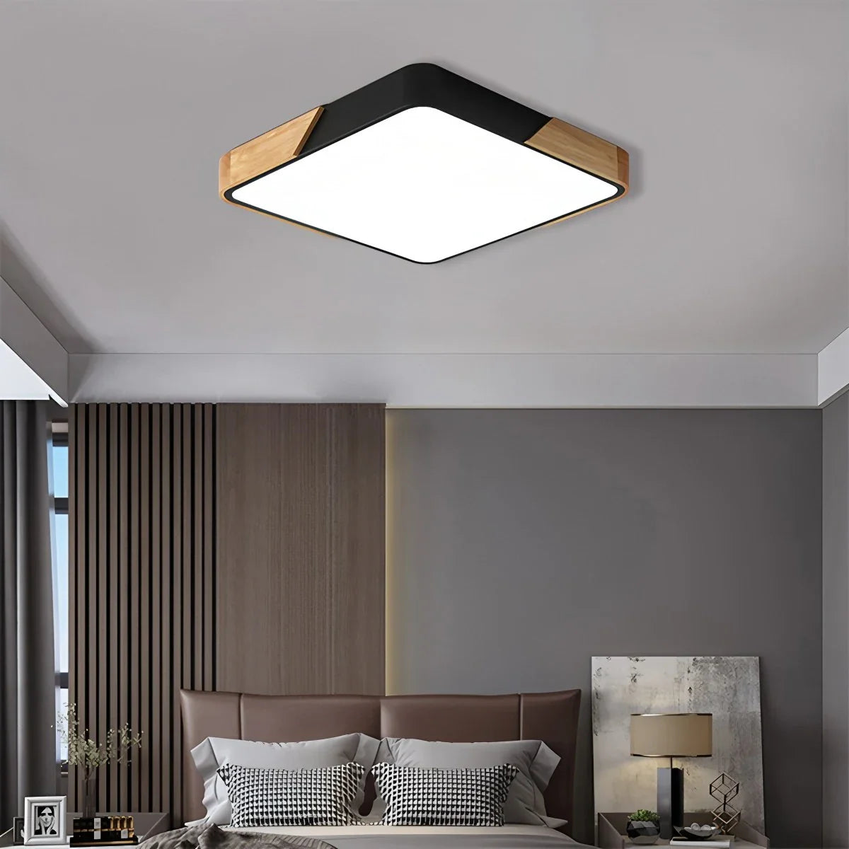 Feyran Minimalist Wood Ceiling Light for Bedroom