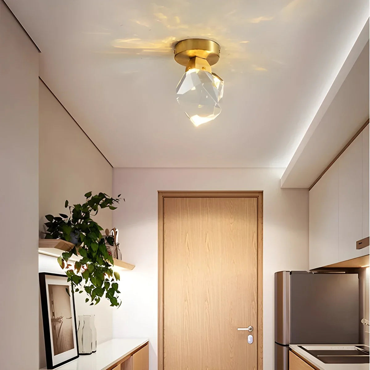Feyran European Style Copper Glass Ceiling Lamp-G