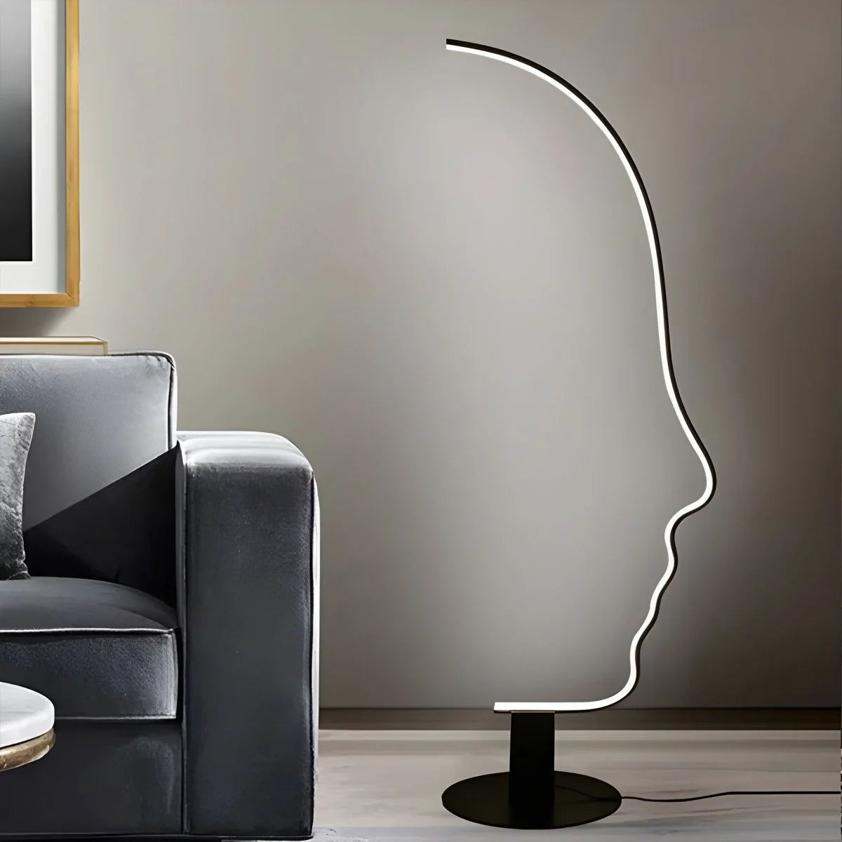 Feyran Facial Profile Sculptural Floor Lamp