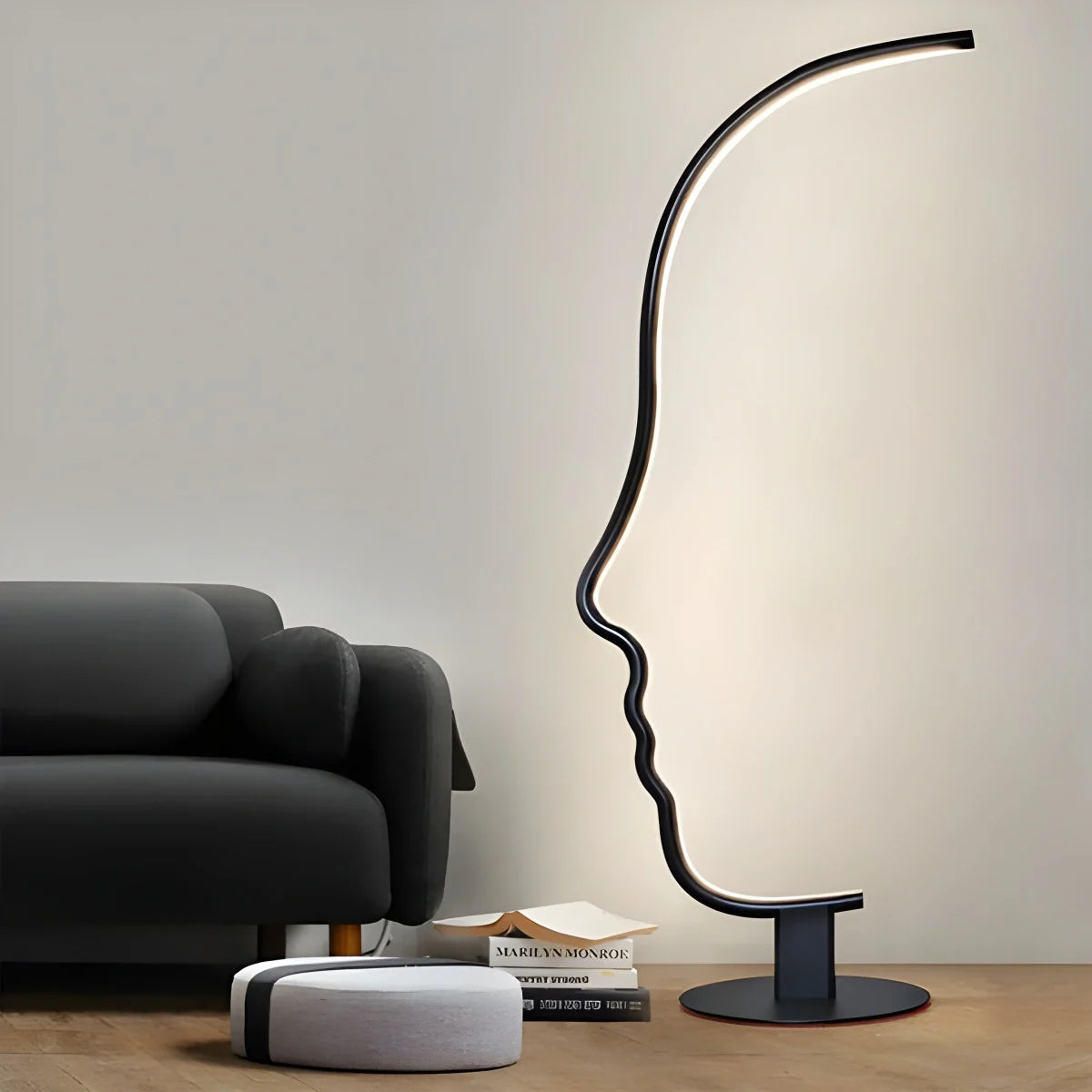 Feyran Facial Profile Sculptural Floor Lamp