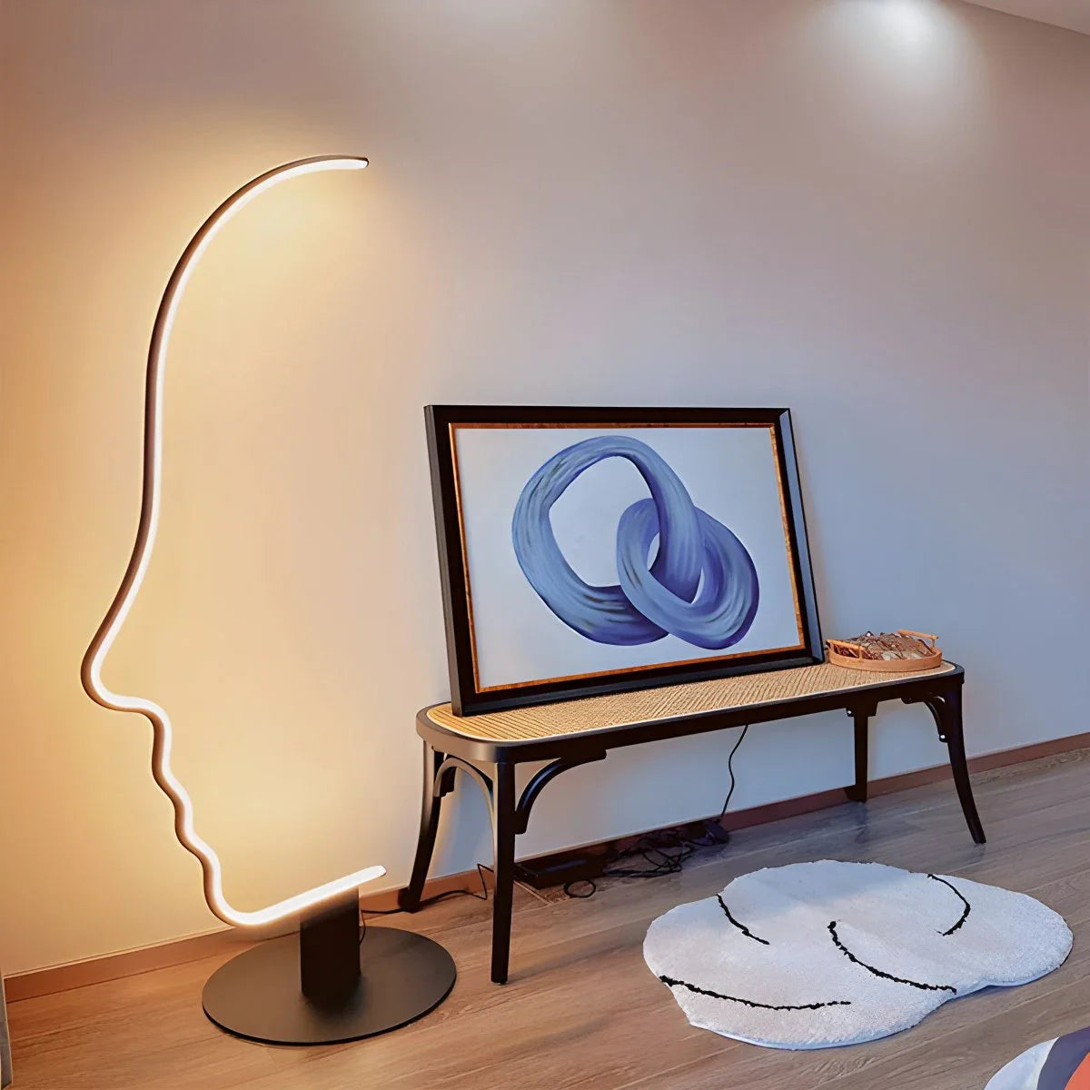 Feyran Facial Profile Sculptural Floor Lamp