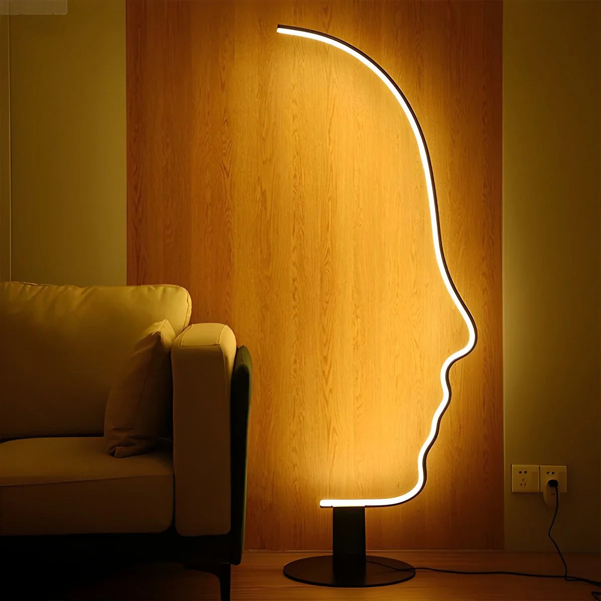 Feyran Facial Profile Sculptural Floor Lamp