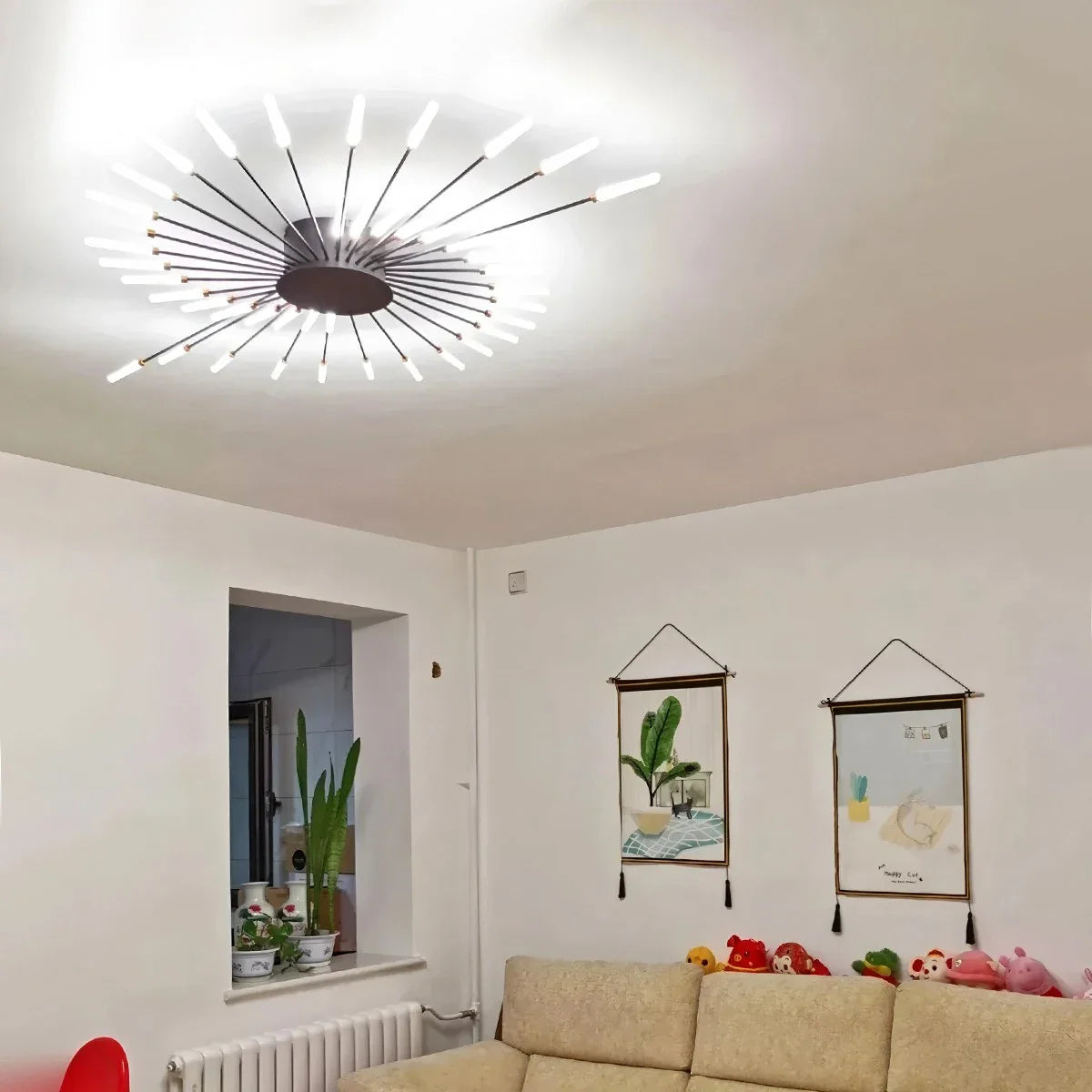 Feyran Fireworks Starburst Ceiling Light