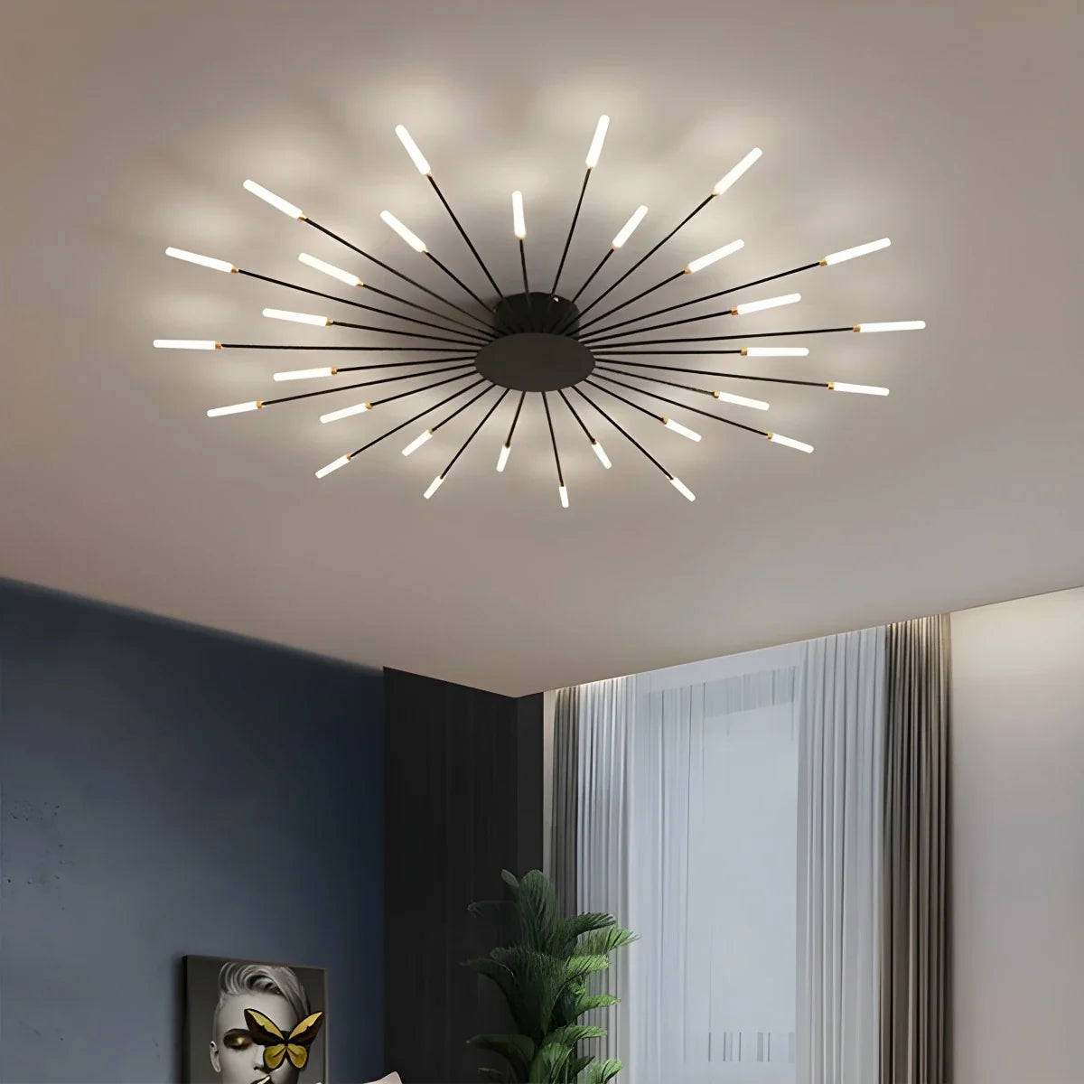 Feyran Fireworks Starburst Ceiling Light