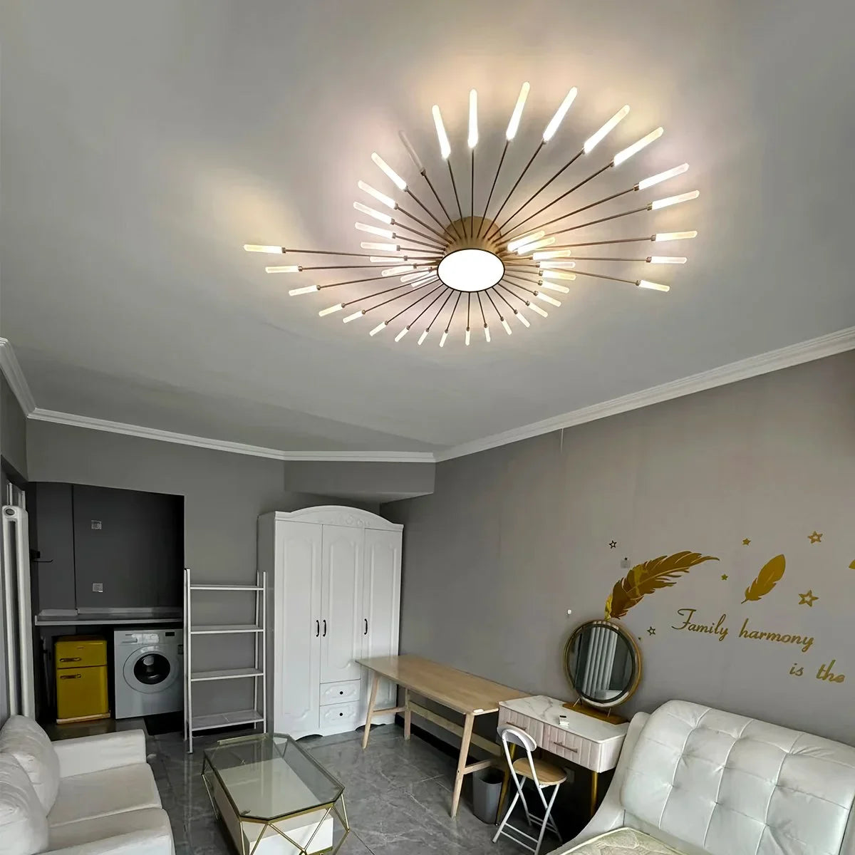 Feyran Fireworks Swirl Ceiling Light for Living Room