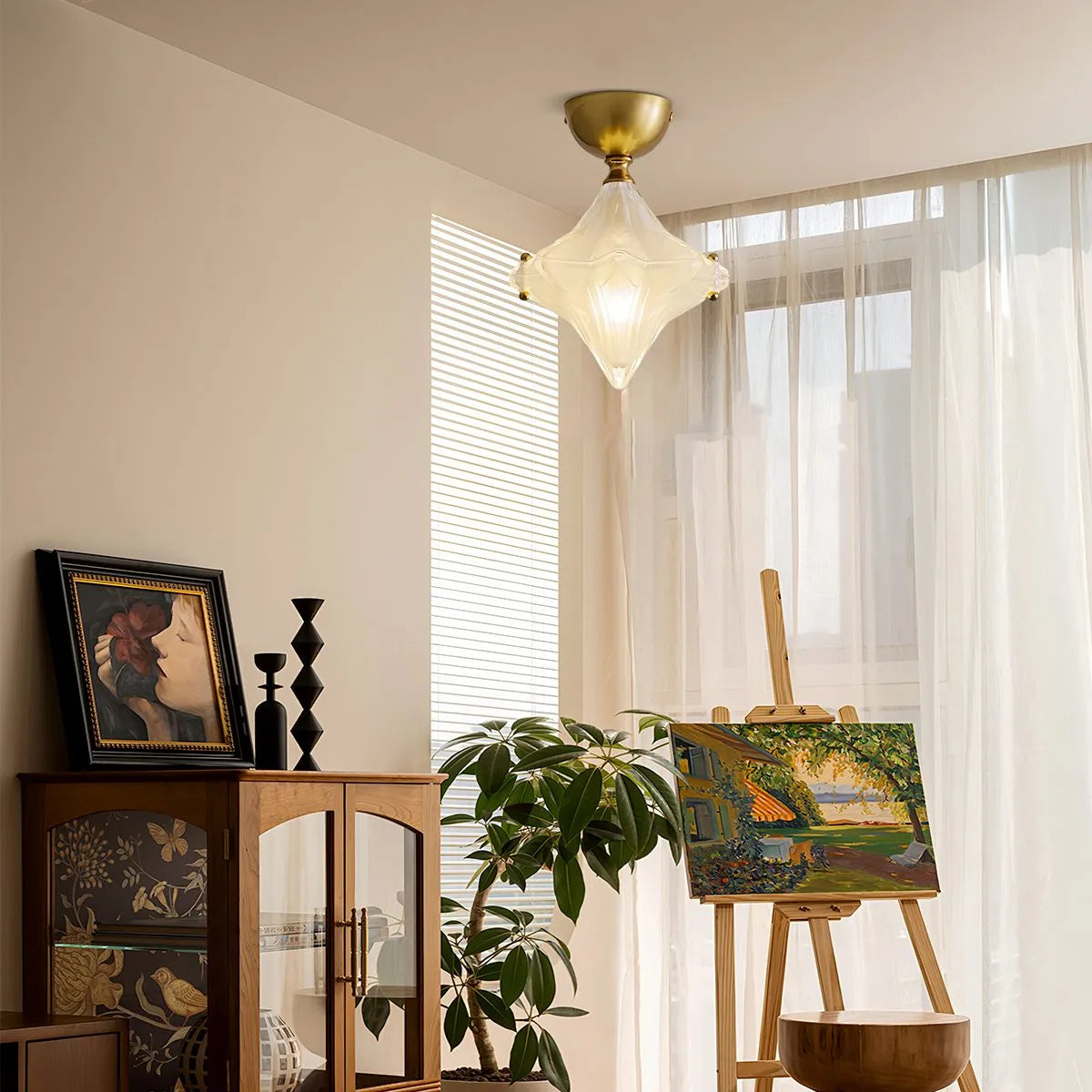 Feyran French Murano Star Glass Pendant Light