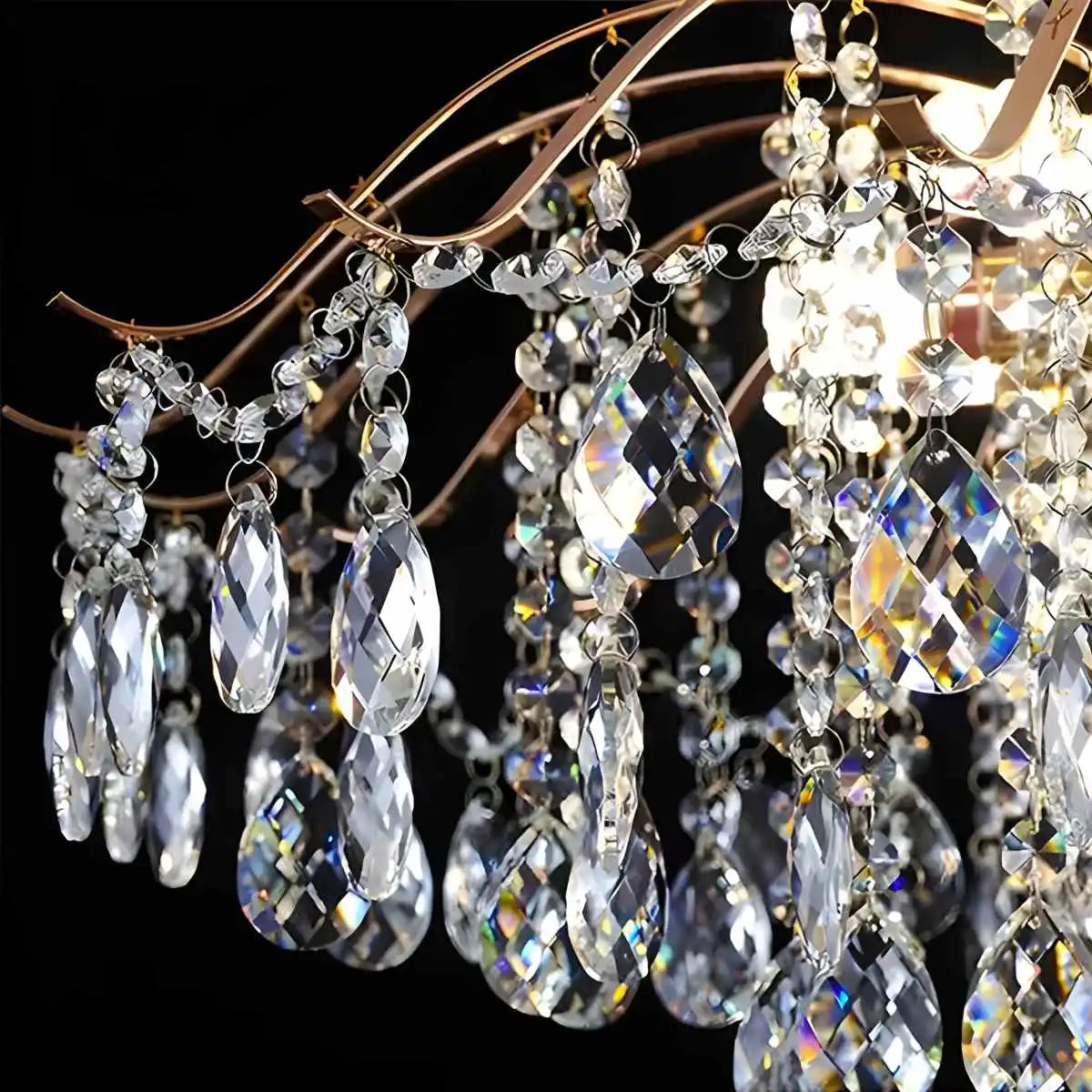 Feyran French Vintage Crystal Ceiling Chandelier