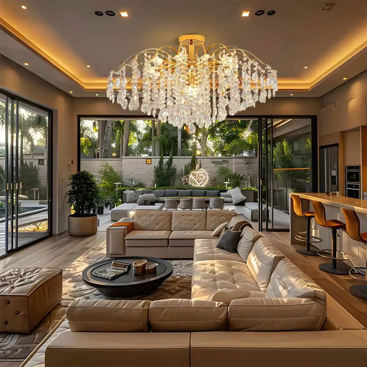 Feyran French Vintage Crystal Ceiling Chandelier