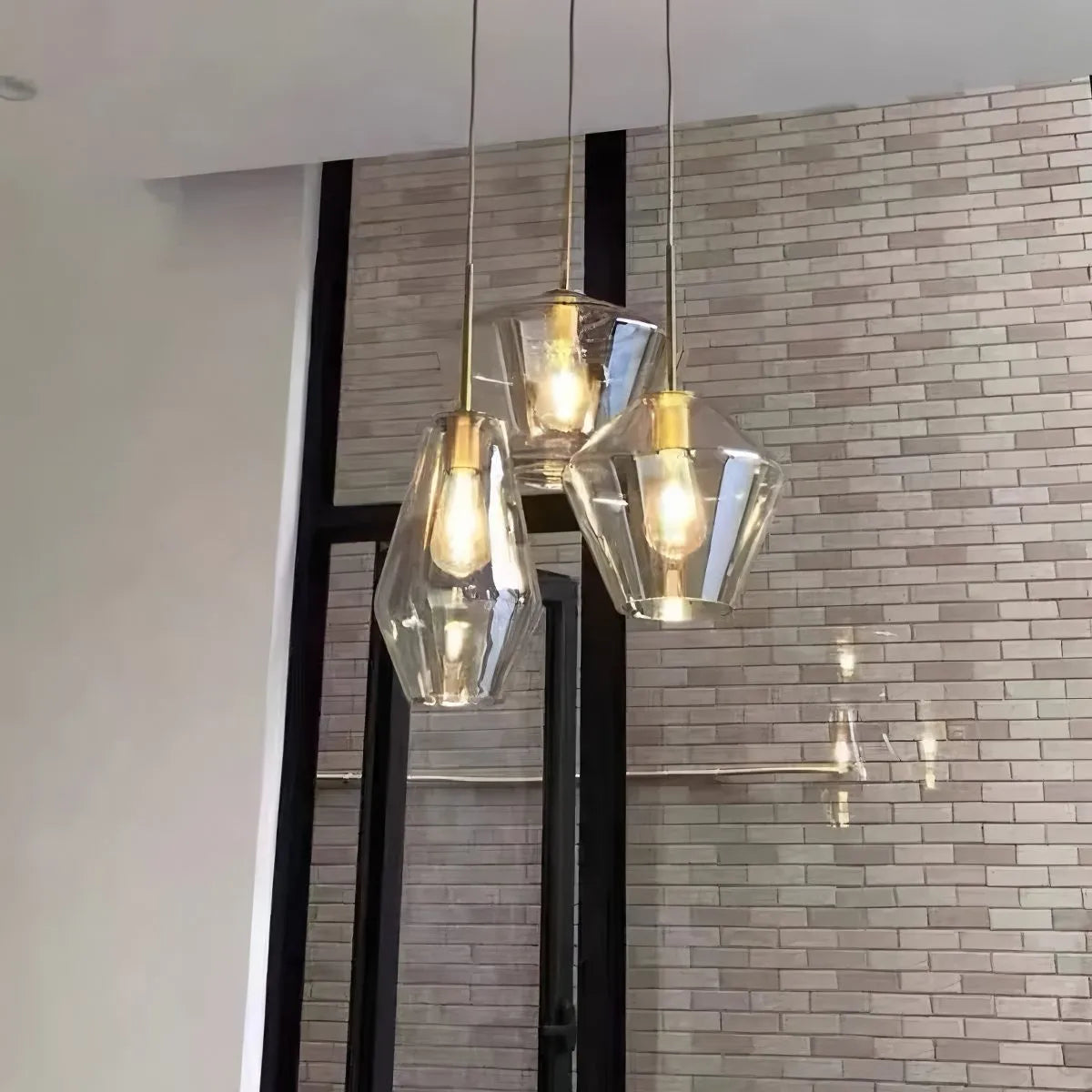 Feyran Hailie Clear Glass Pendant Light for Kitchen